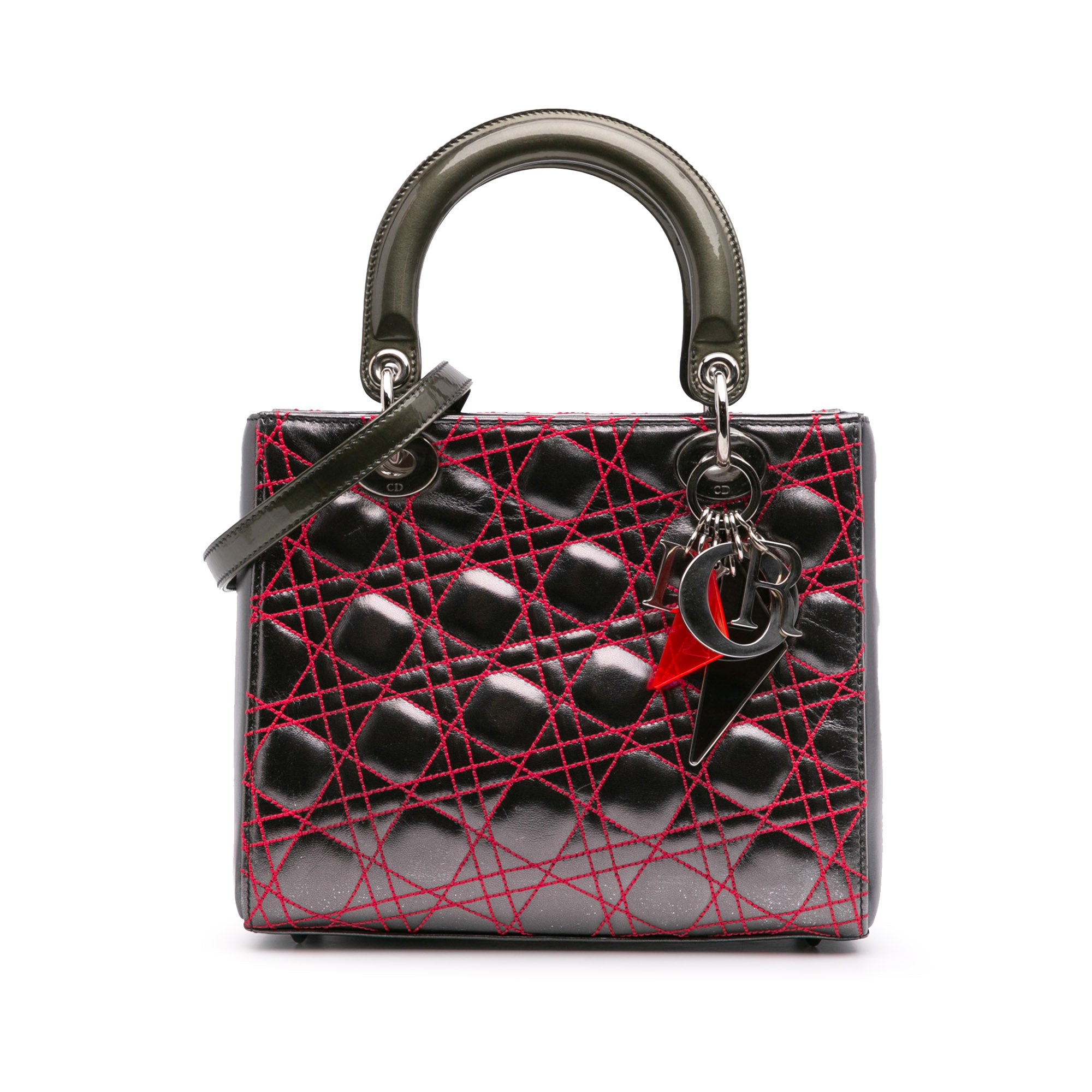 Dior Anselm Reyle Medium Metallic Lambskin Cannage Lady Dior - image 1
