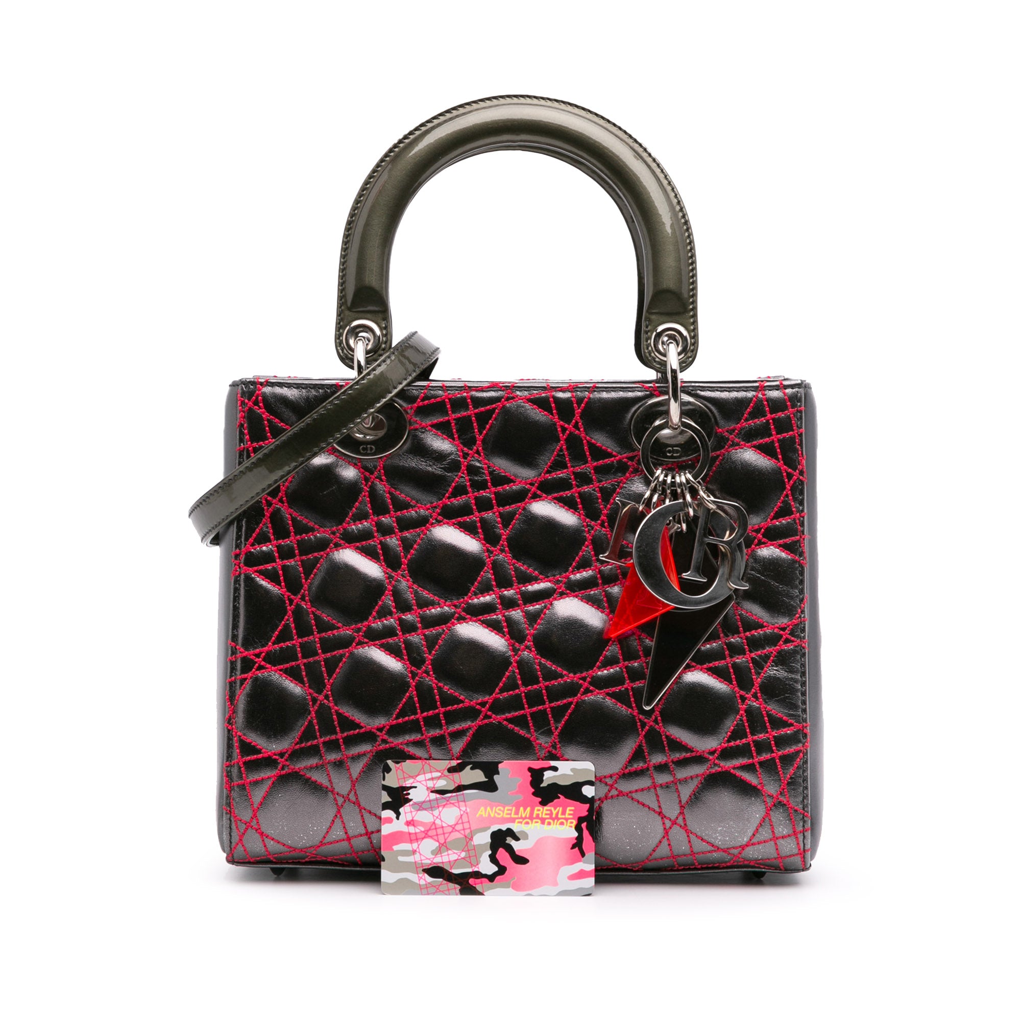 Dior Anselm Reyle Medium Metallic Lambskin Cannage Lady Dior - image 10