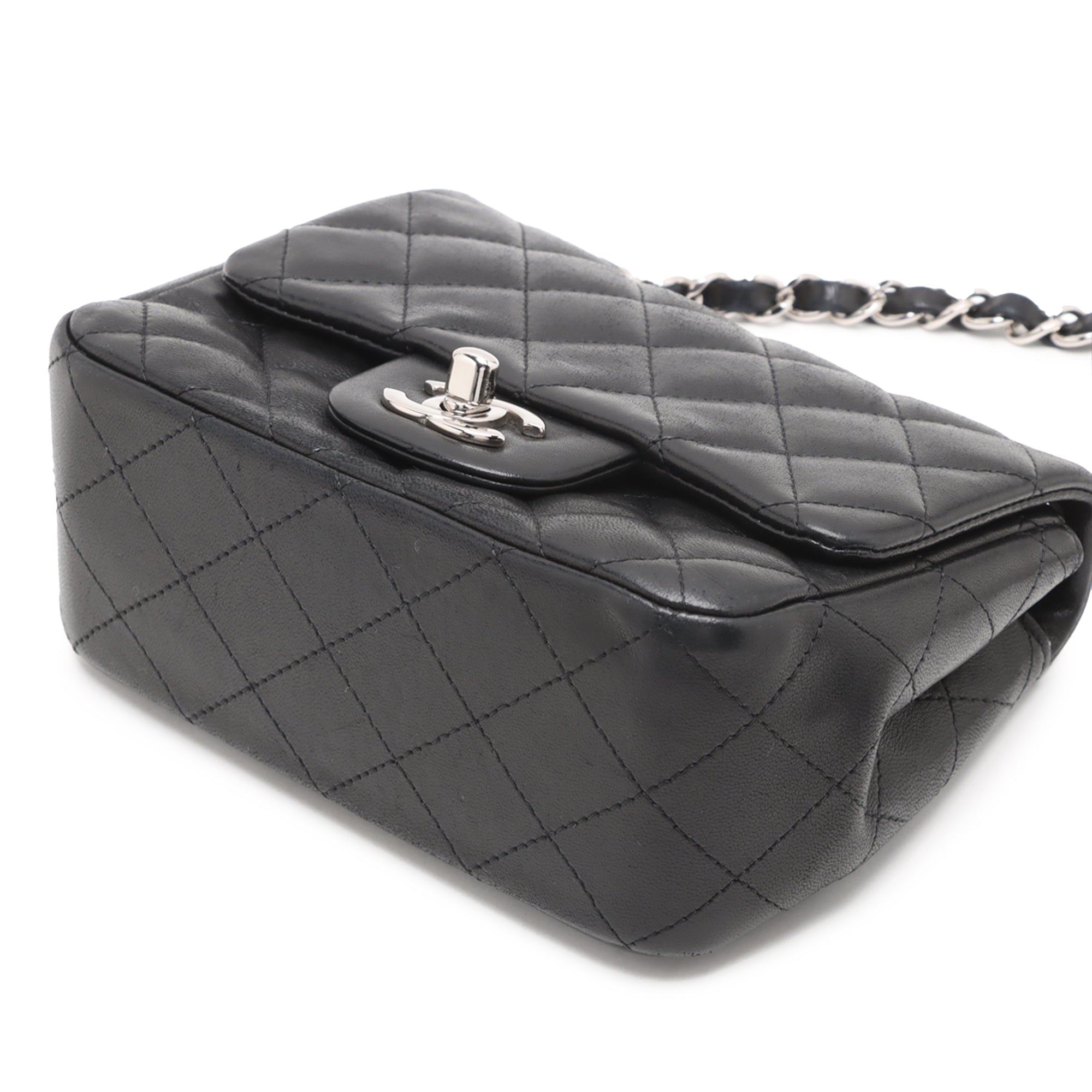 Chanel Mini Square Classic Lambskin Single Flap - image 8
