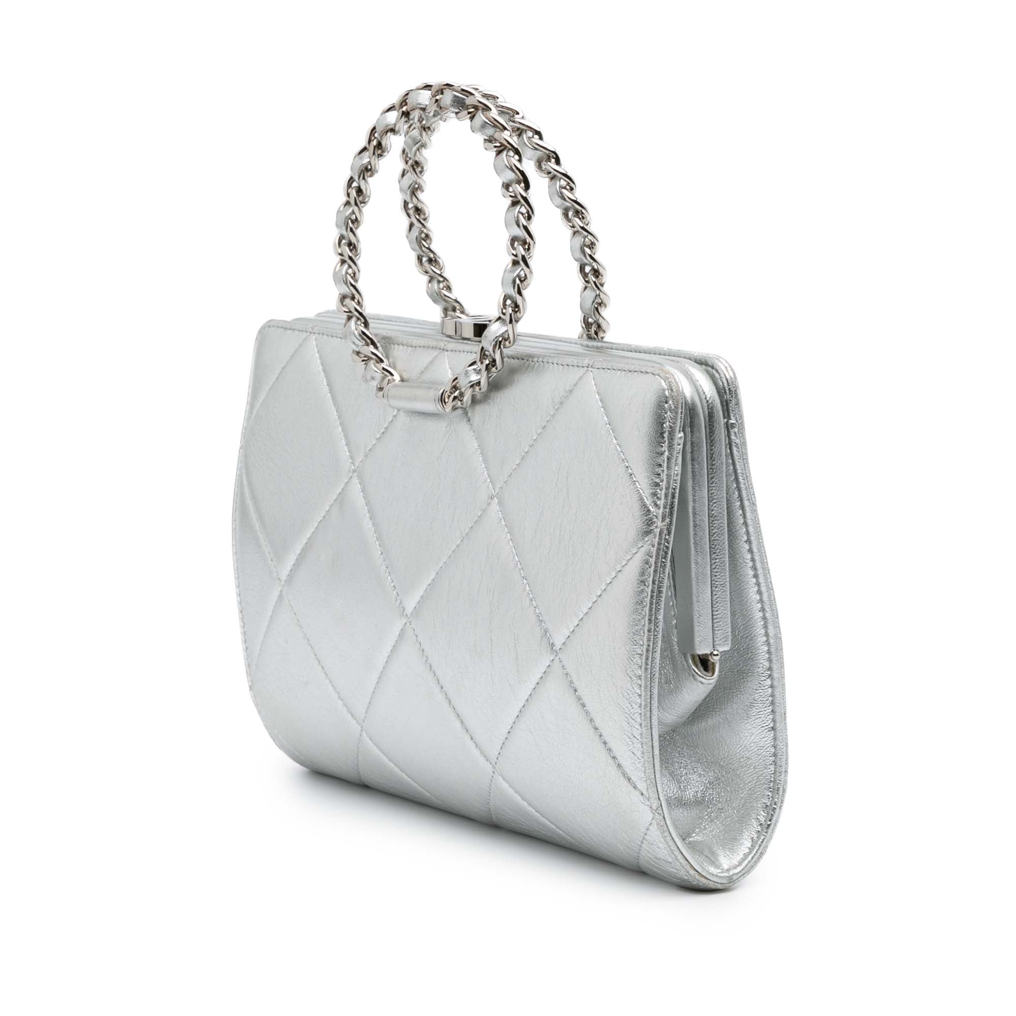 Chanel Quilted Metallic Crumpled Lambskin In The Loop Clutch - image 2