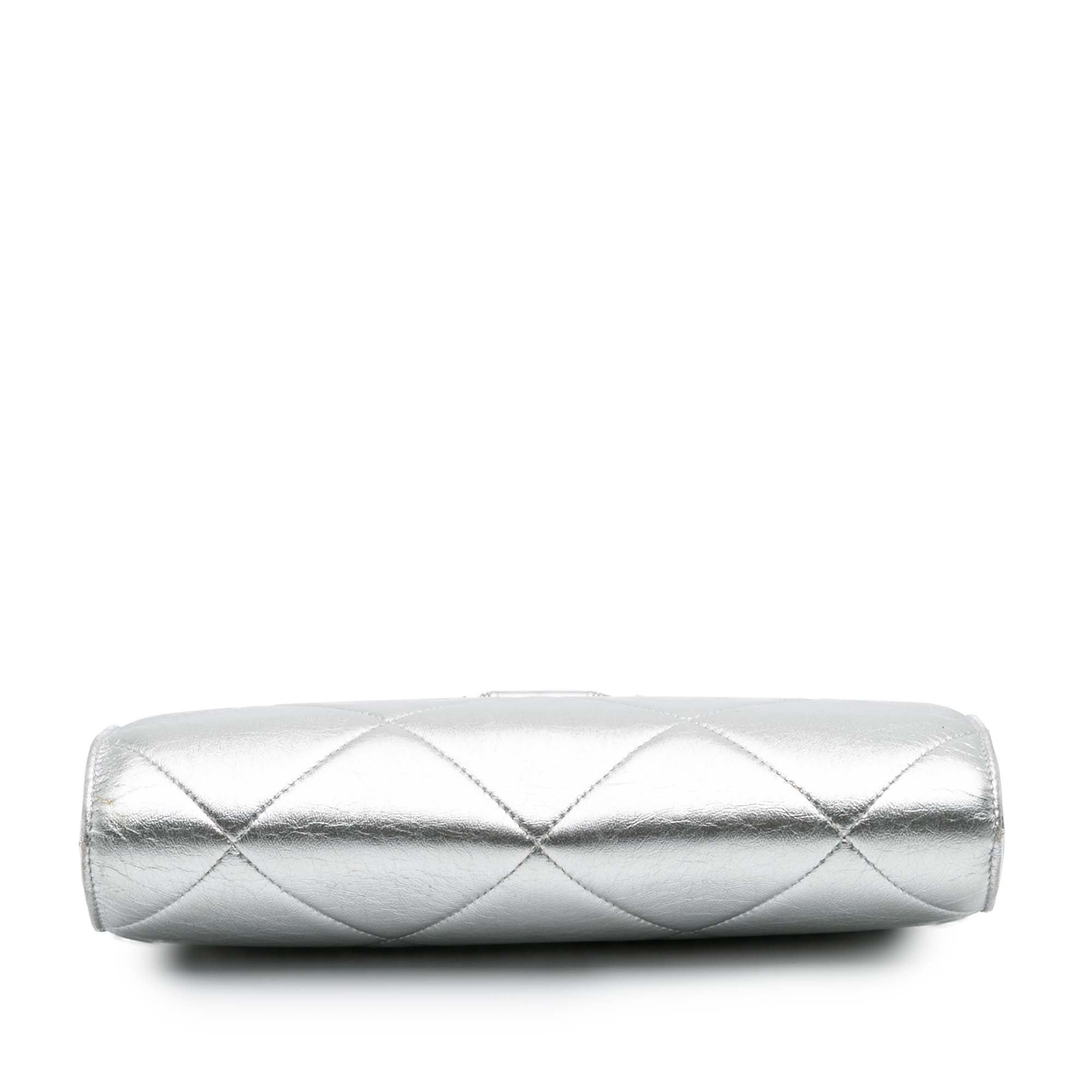 Chanel Quilted Metallic Crumpled Lambskin In The Loop Clutch - image 3