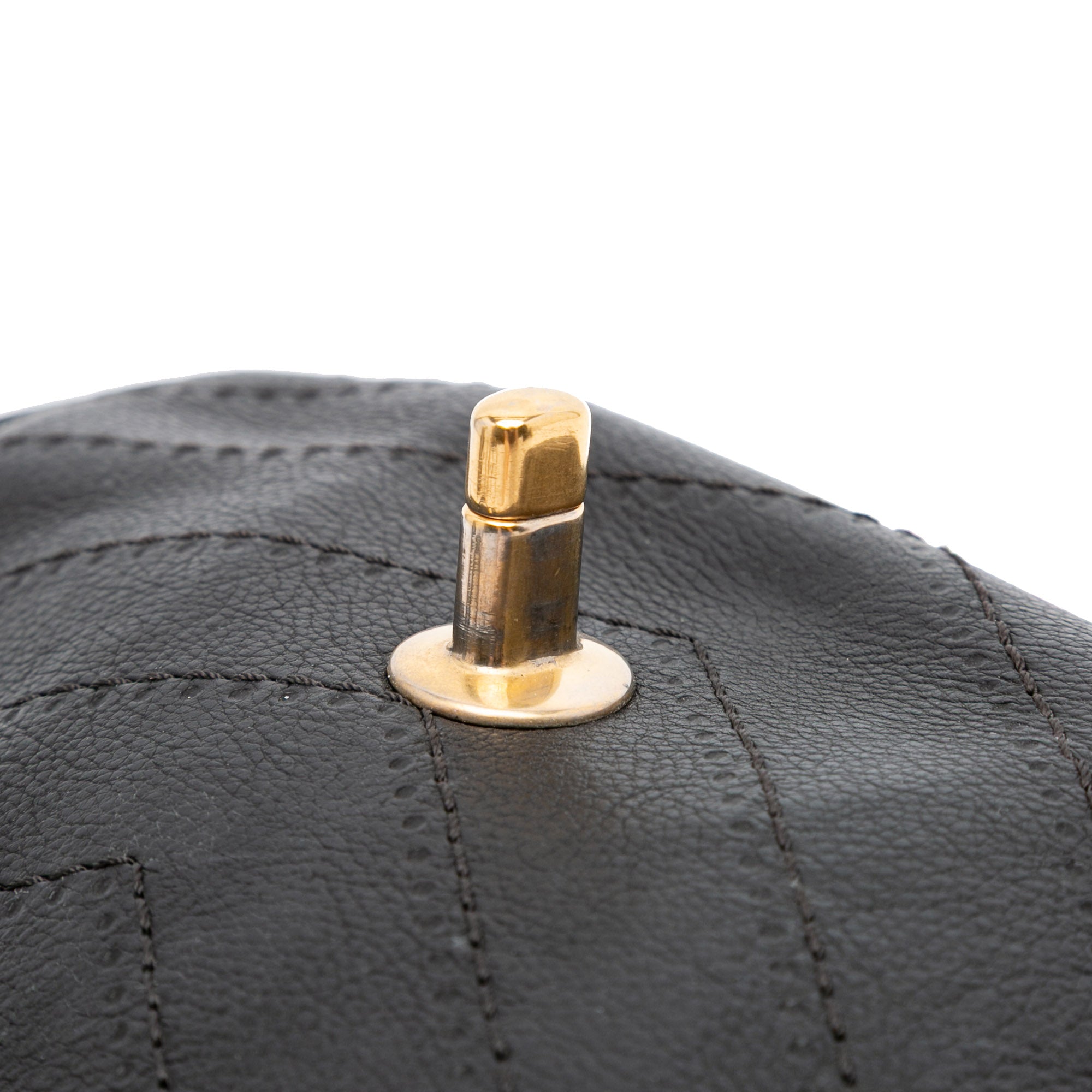 Chanel CC Chevron Calfskin Round Flap Satchel - image 8