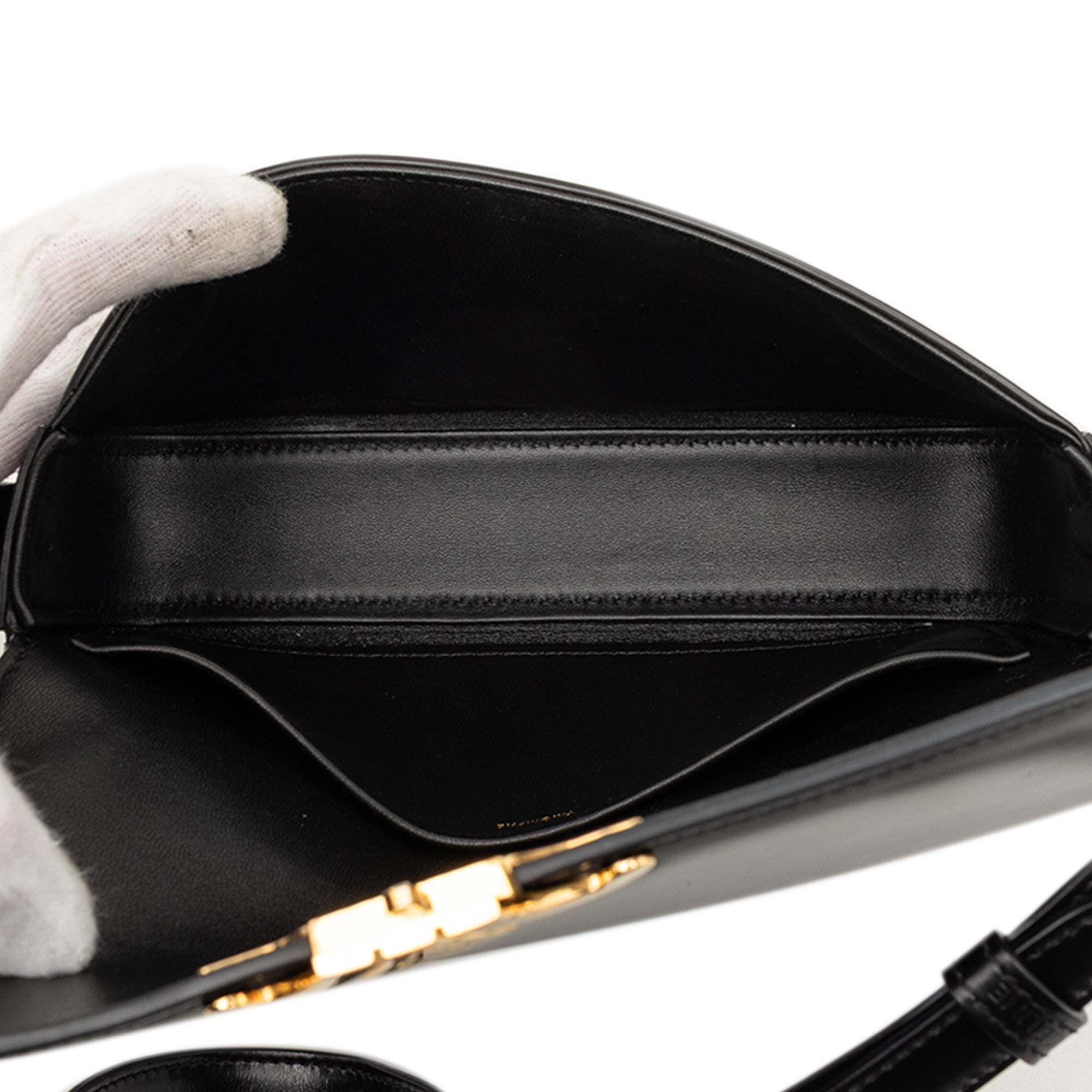 Celine Shiny Calfskin Triomphe Claude Shoulder Bag - image 4
