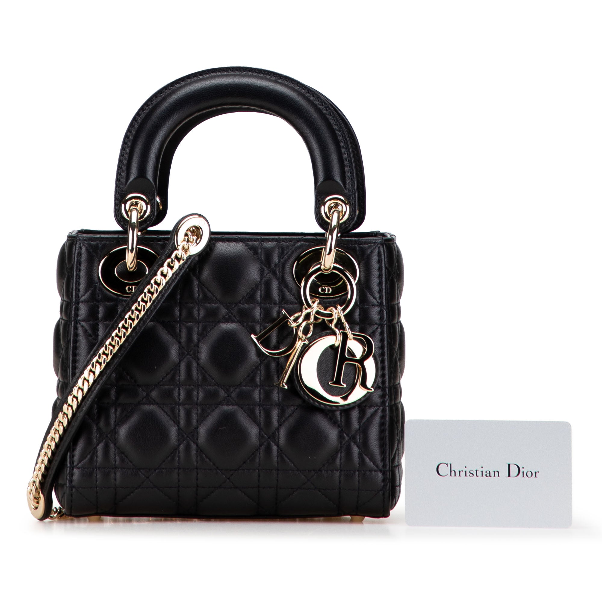 Dior Mini Lambskin Cannage Lady Dior - image 10