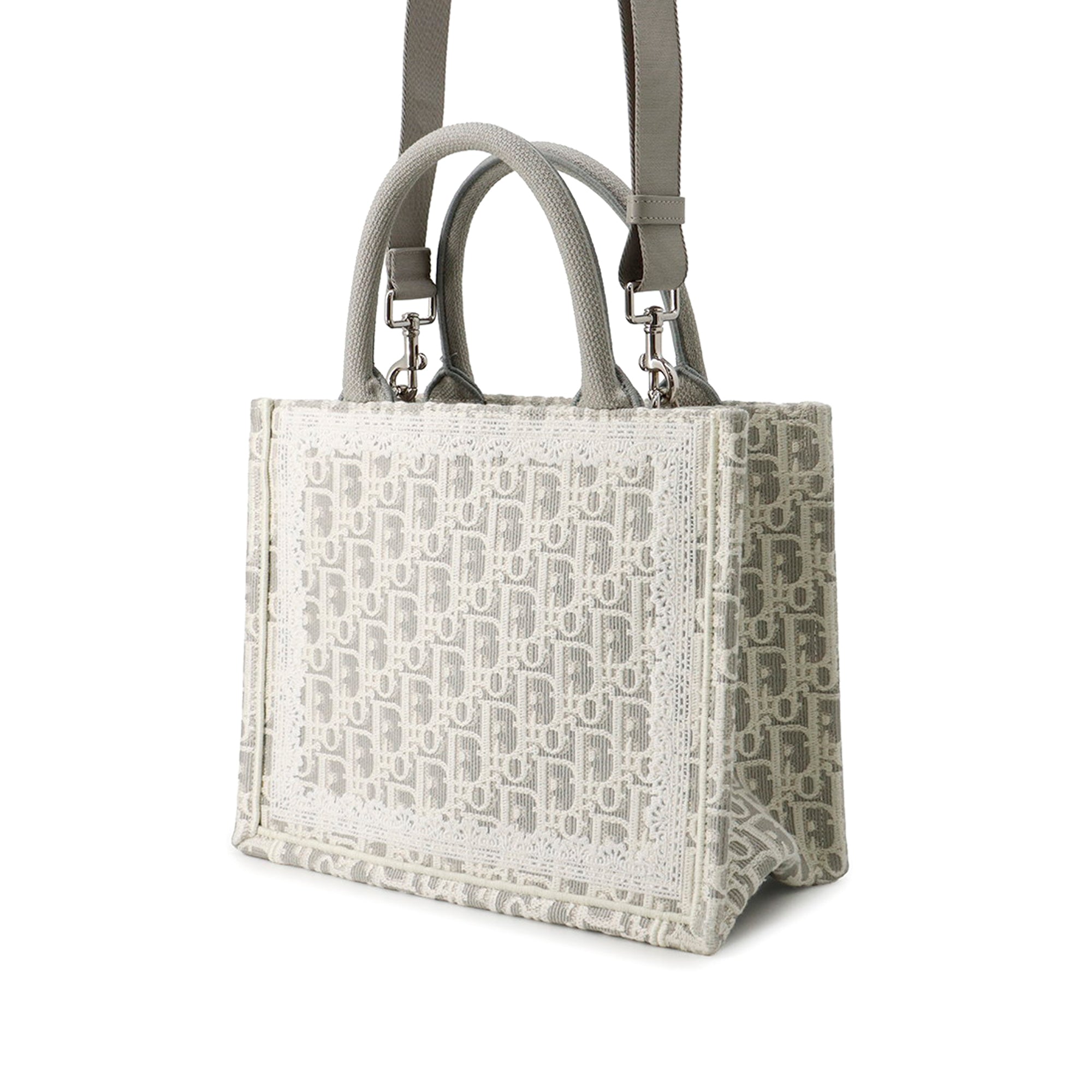 Dior Mini Oblique Embroidered Canvas Lace Book Tote - image 2