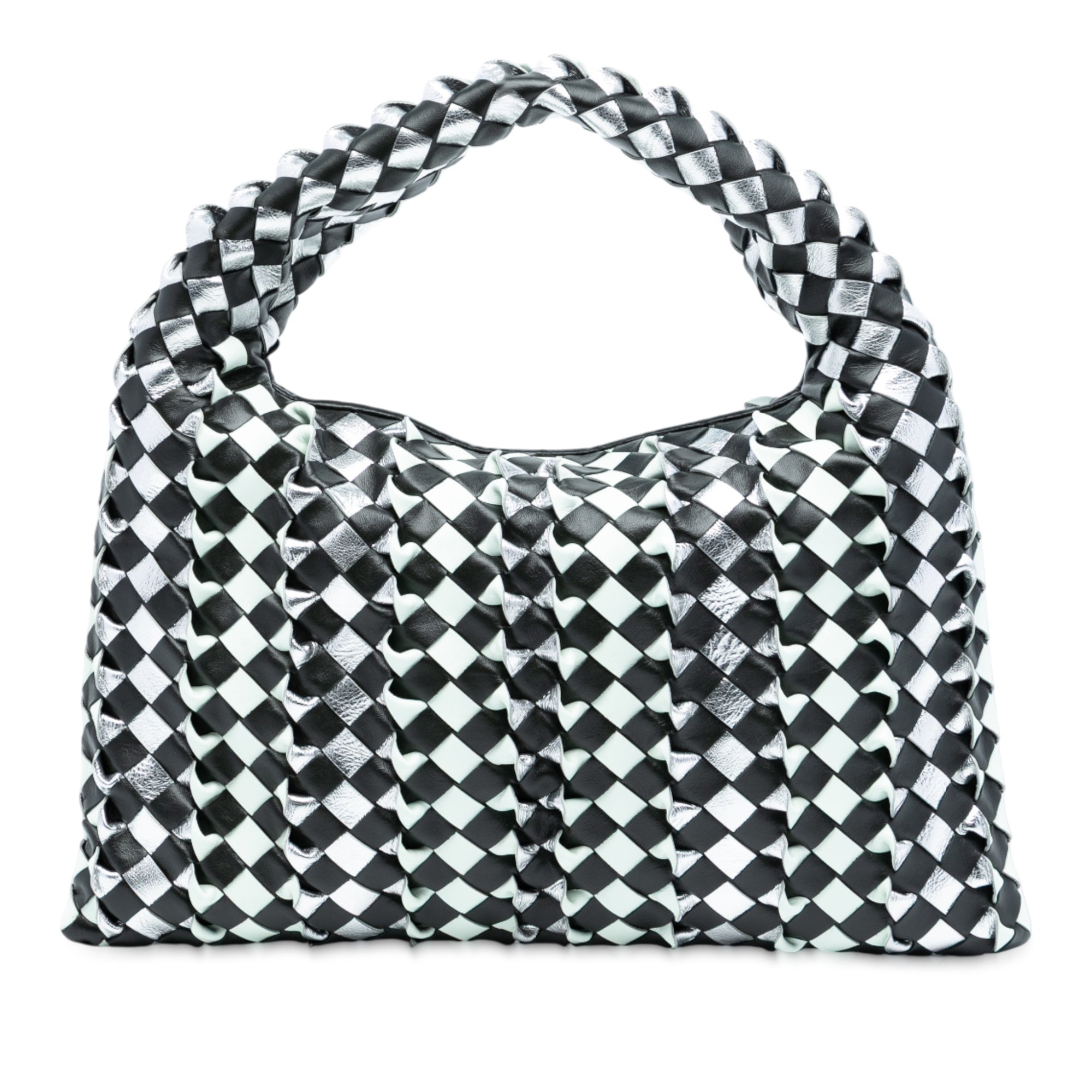 Bottega Veneta Small Bicolor Calfskin Intrecciato Hop Hobo - image 1