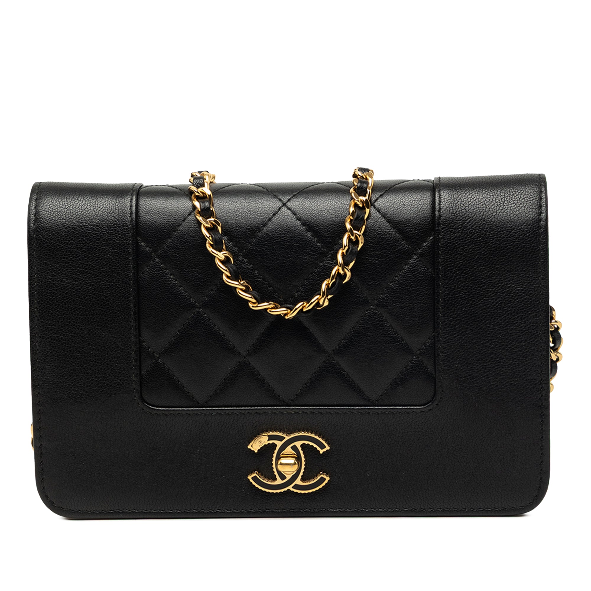 Chanel Quilted Lambskin Mademoiselle Wallet on Chain - image 1