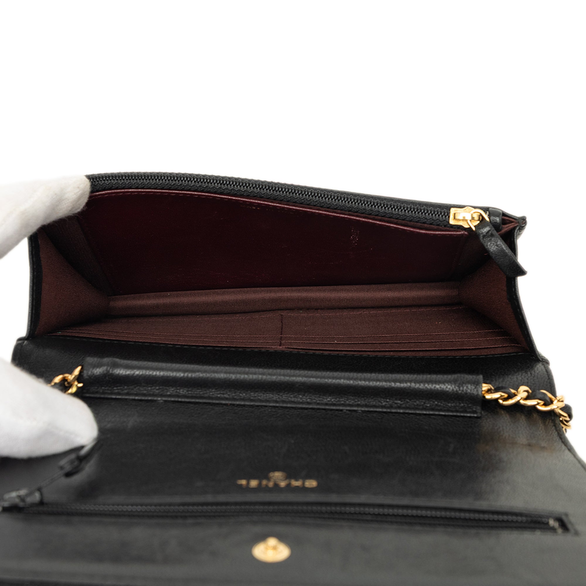 Chanel Quilted Lambskin Mademoiselle Wallet on Chain - image 4