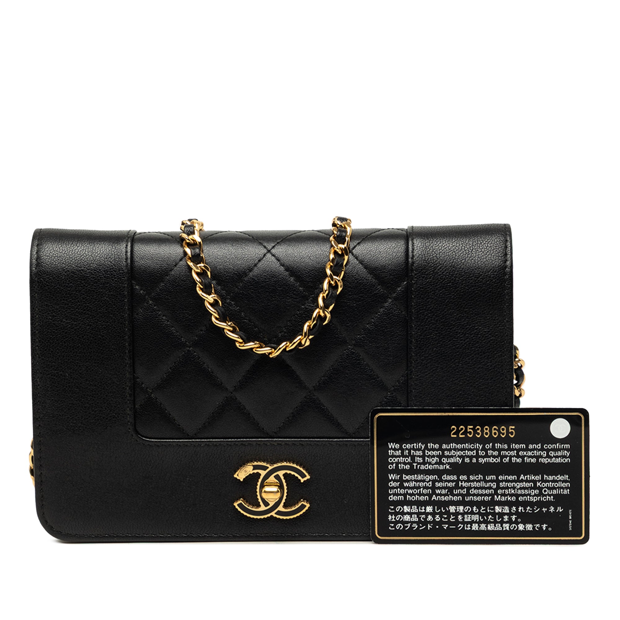 Chanel Quilted Lambskin Mademoiselle Wallet on Chain - image 8