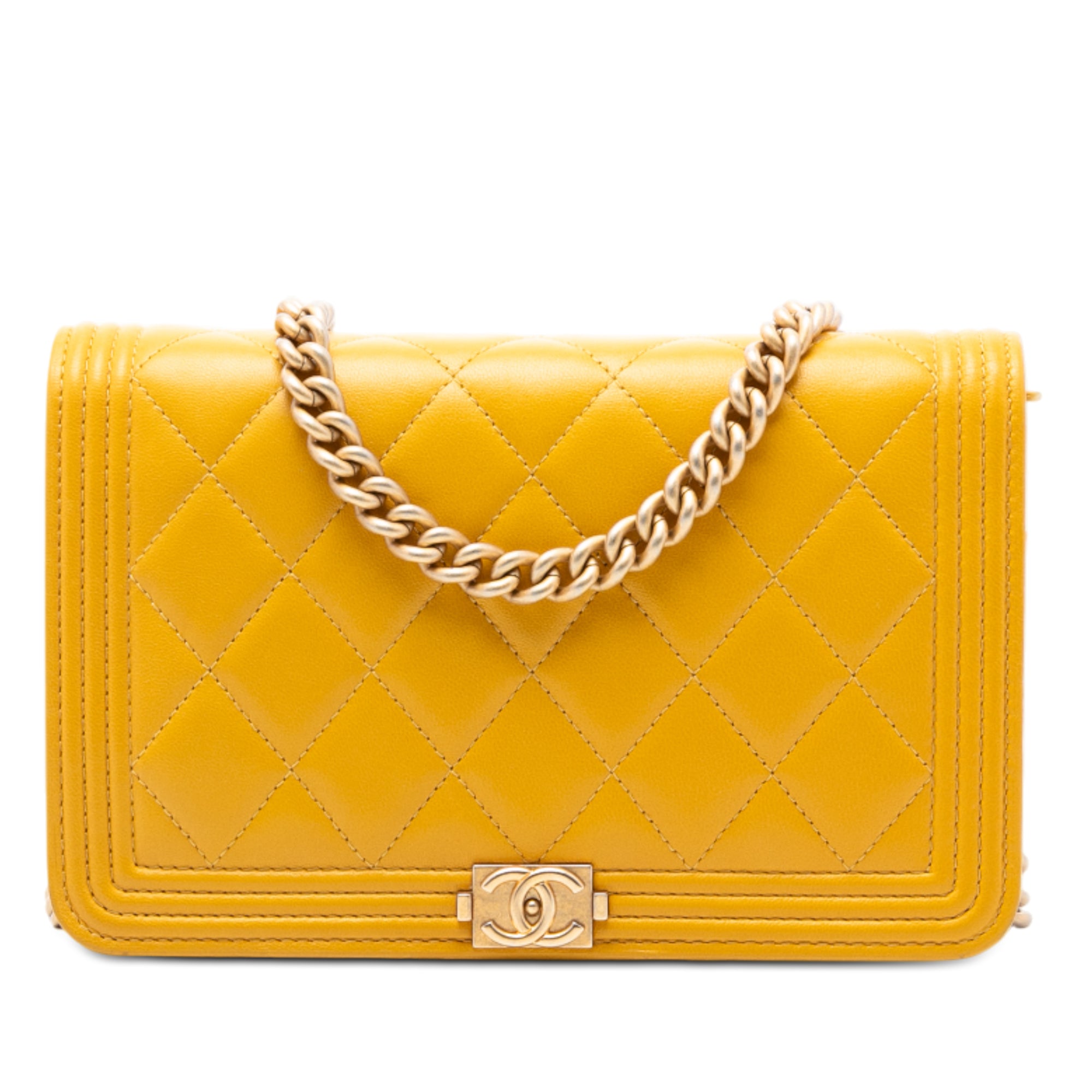 Chanel Quilted Lambskin Boy Wallet On Chain - image 1