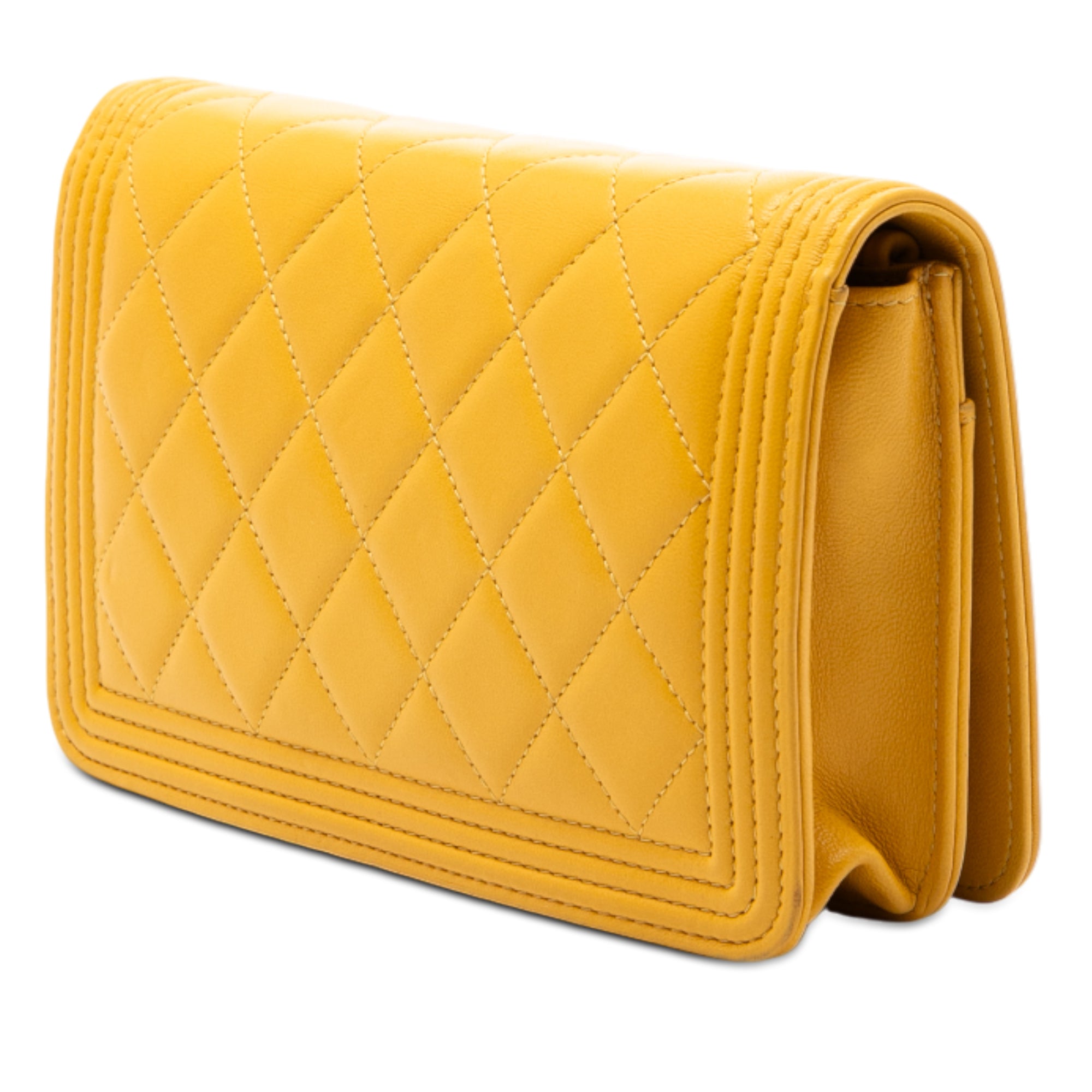 Chanel Quilted Lambskin Boy Wallet On Chain - image 2