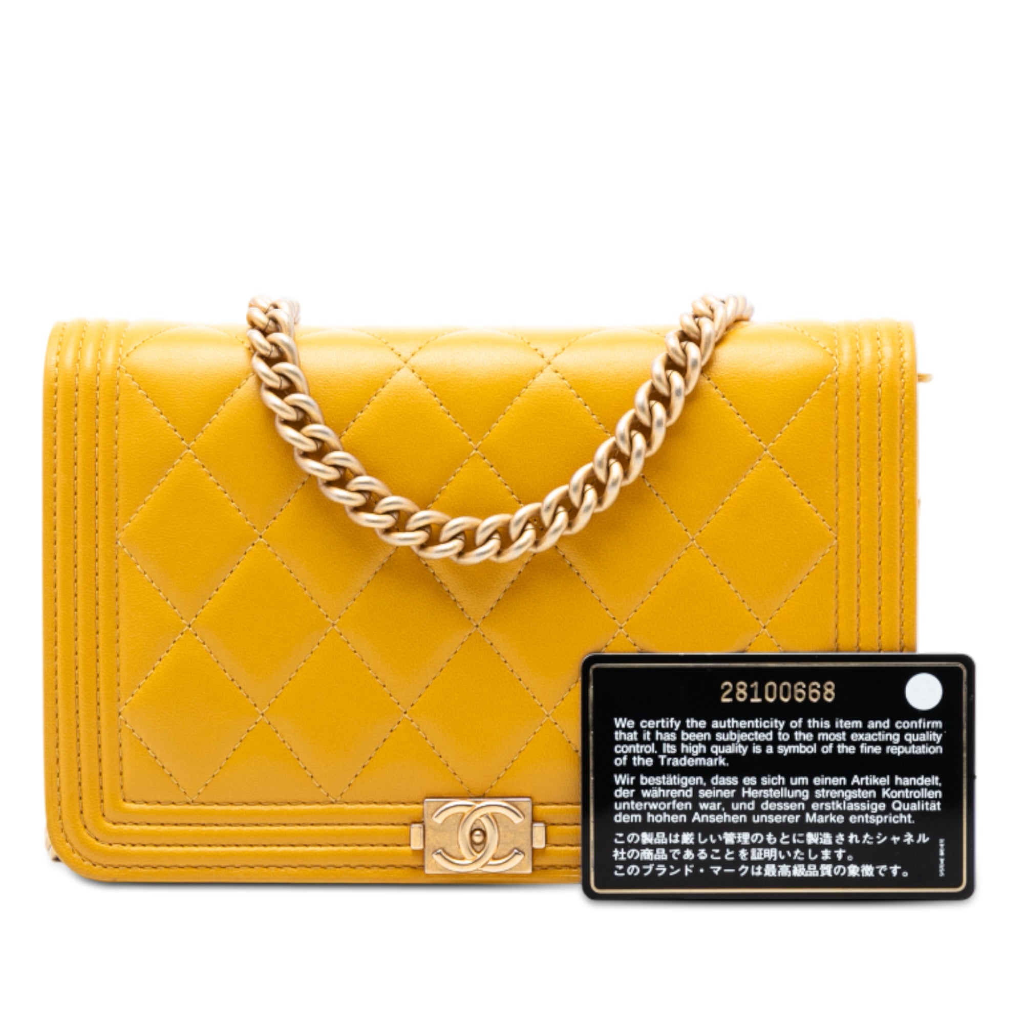 Chanel Quilted Lambskin Boy Wallet On Chain - image 8