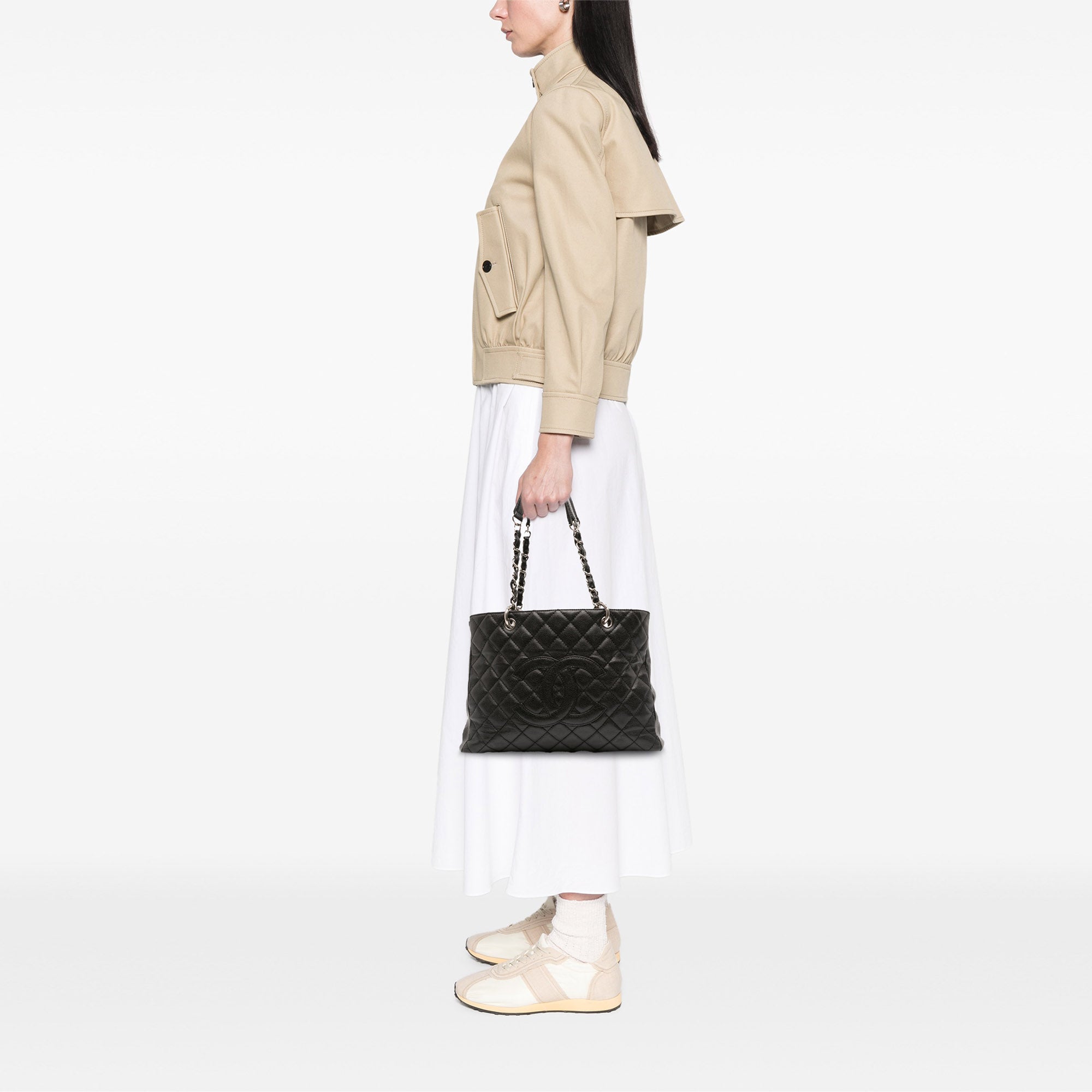 Chanel Caviar Grand Shopping Tote - image 8