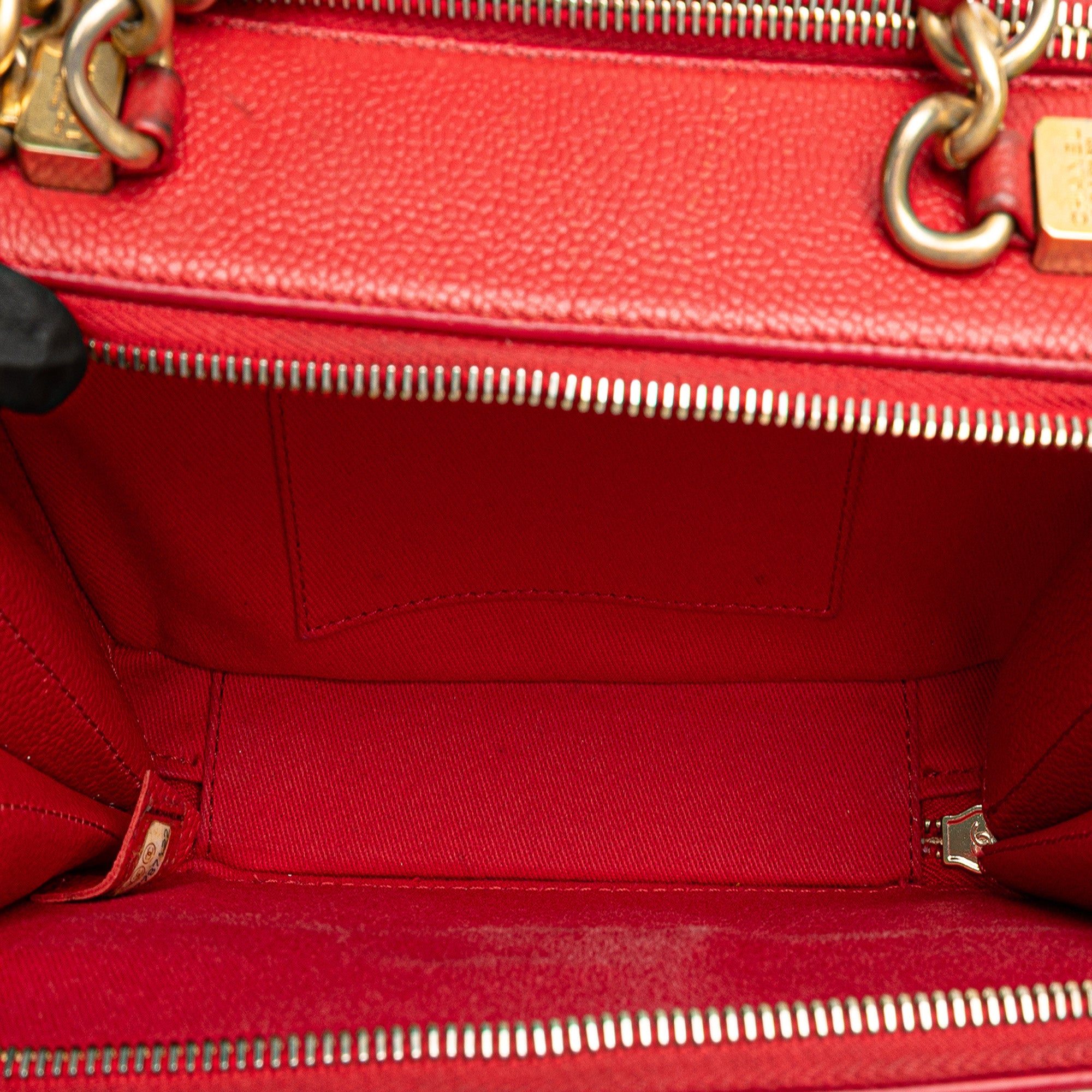 Chanel Small CC Quilted Caviar Top Handle Camera Bag - image 5