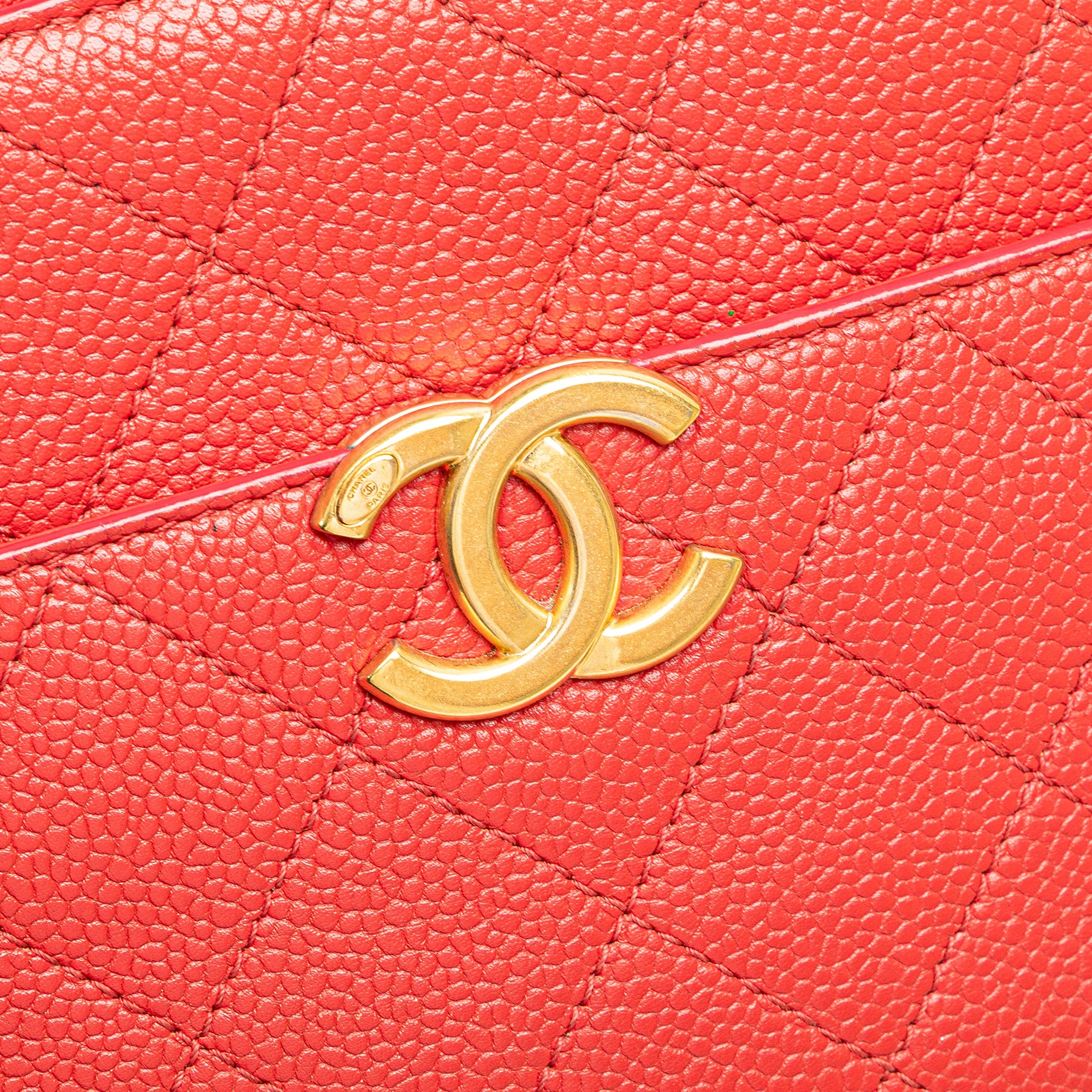 Chanel Small CC Quilted Caviar Top Handle Camera Bag - image 8
