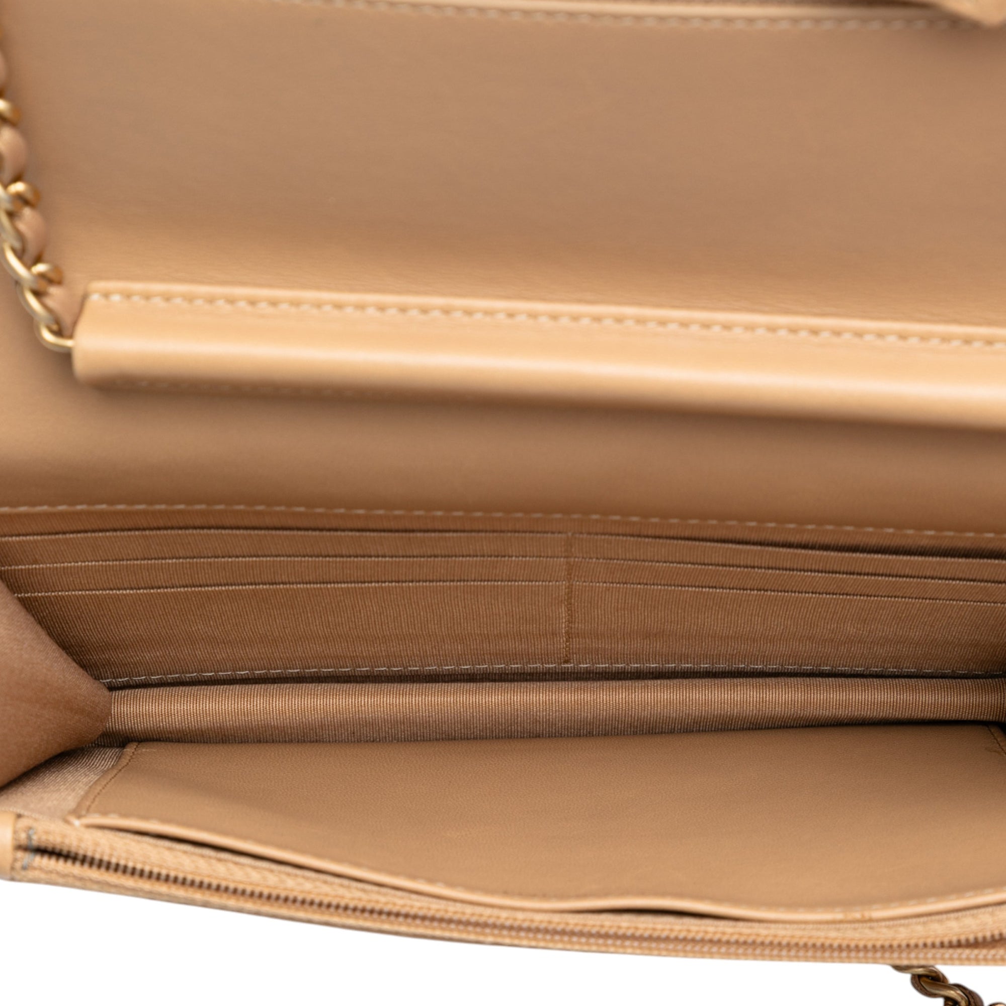Chanel CC Quilted Metallic Lambskin Chic Wallet on Chain - image 4