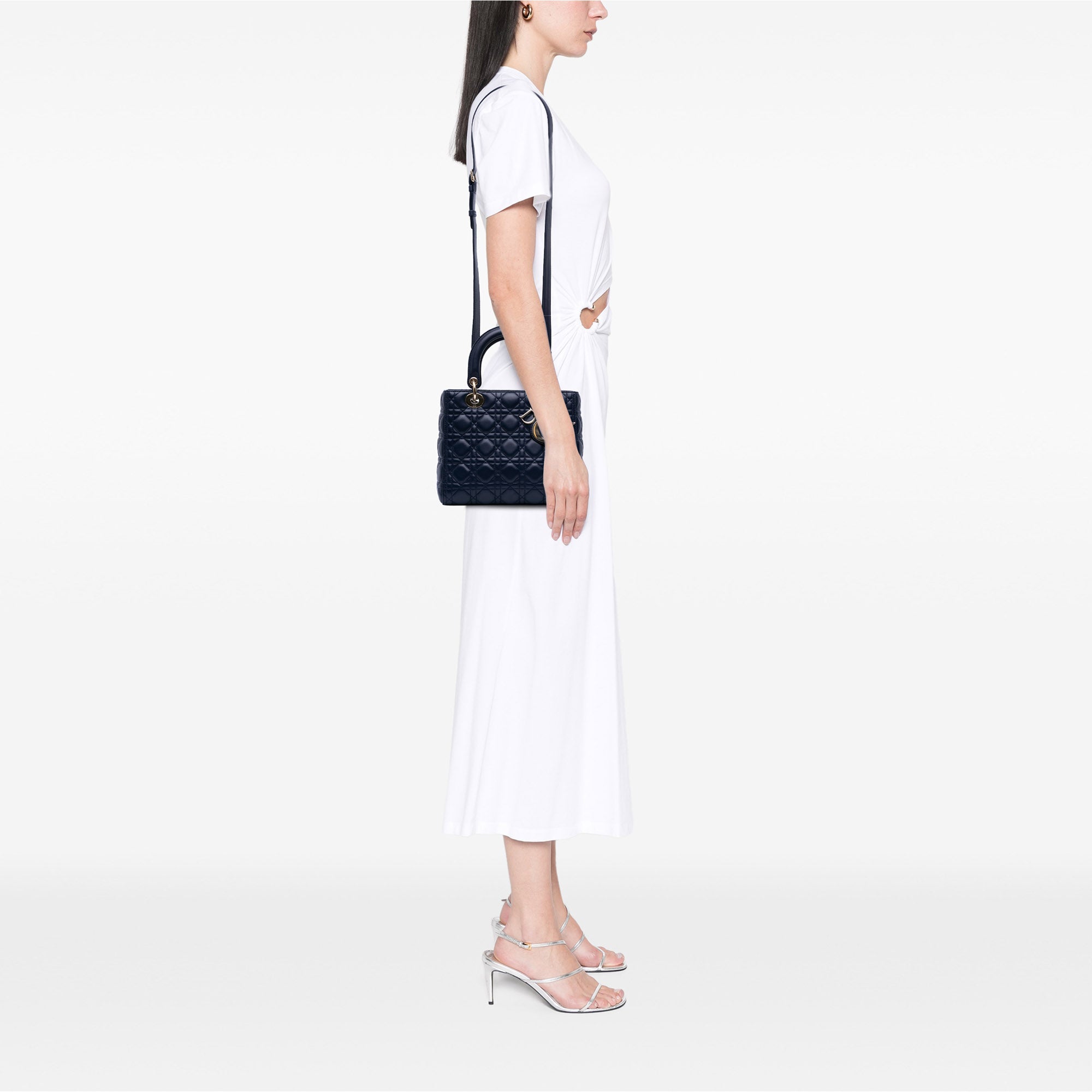 Dior Medium Lambskin Cannage Lady Dior - image 10