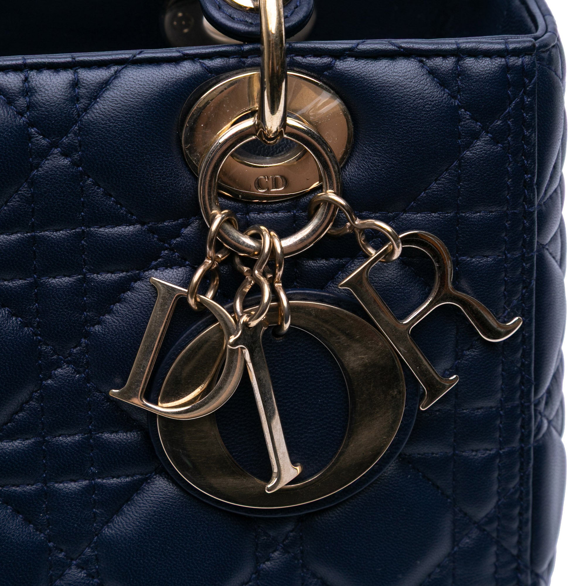 Dior Medium Lambskin Cannage Lady Dior - image 7