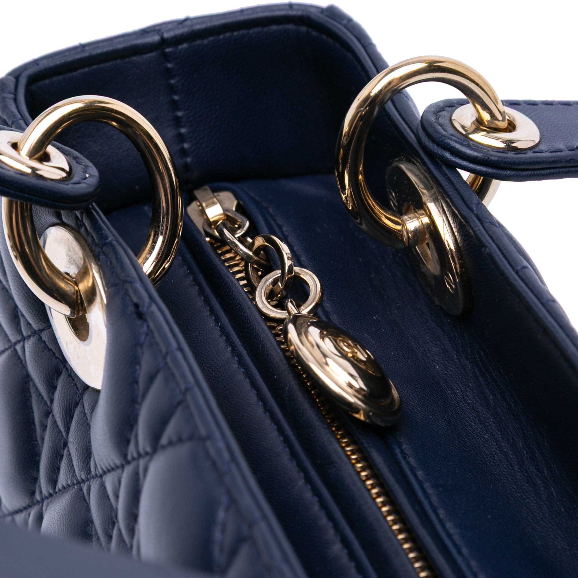 Dior Medium Lambskin Cannage Lady Dior - image 8