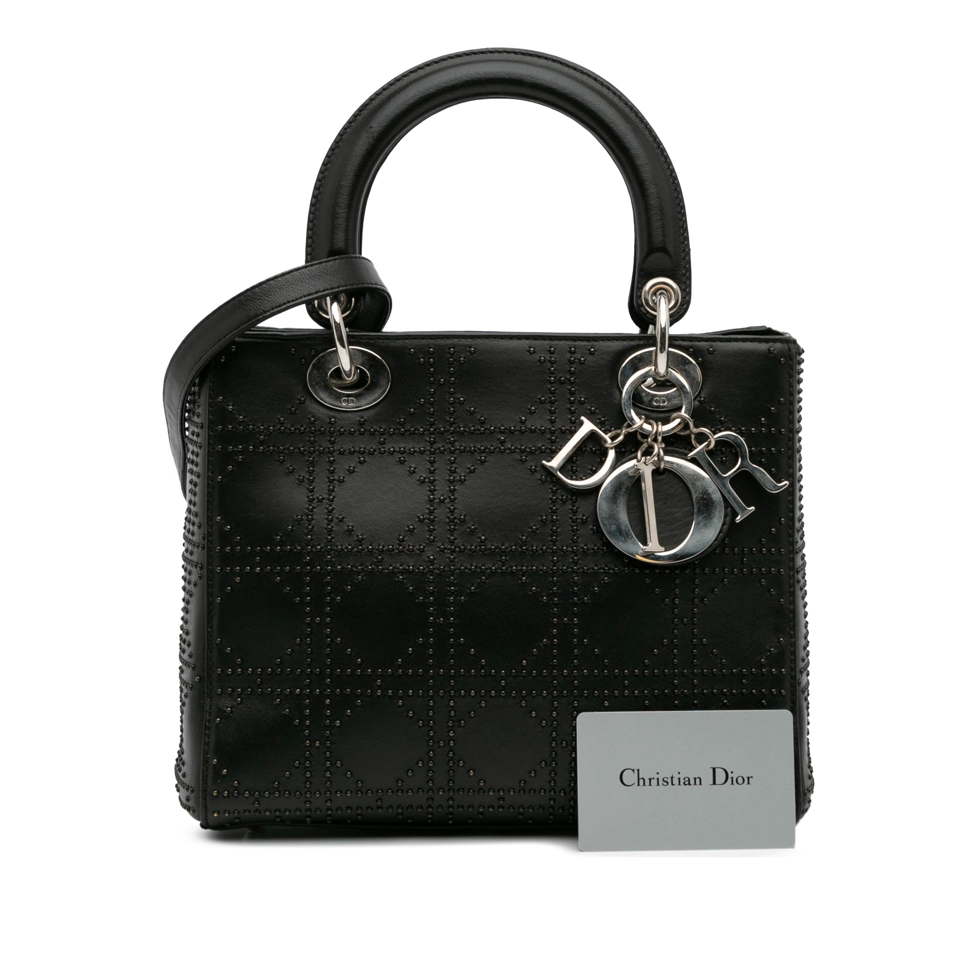 Dior Medium Calfskin Cannage Studded Lady Dior - image 12