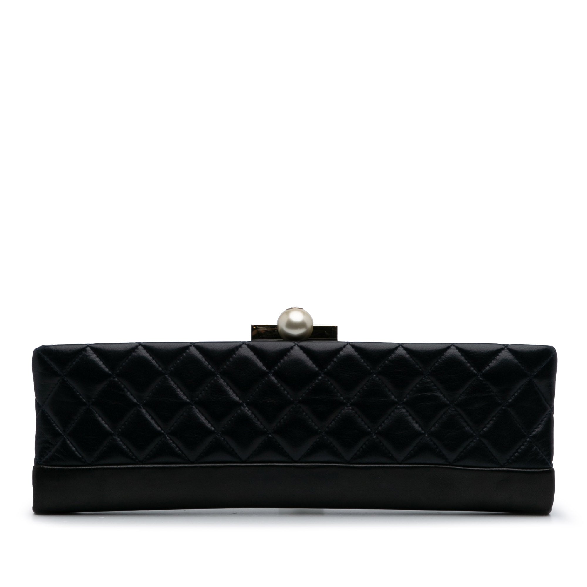 Chanel CC Quilted Lambskin Pearl Clutch - image 1
