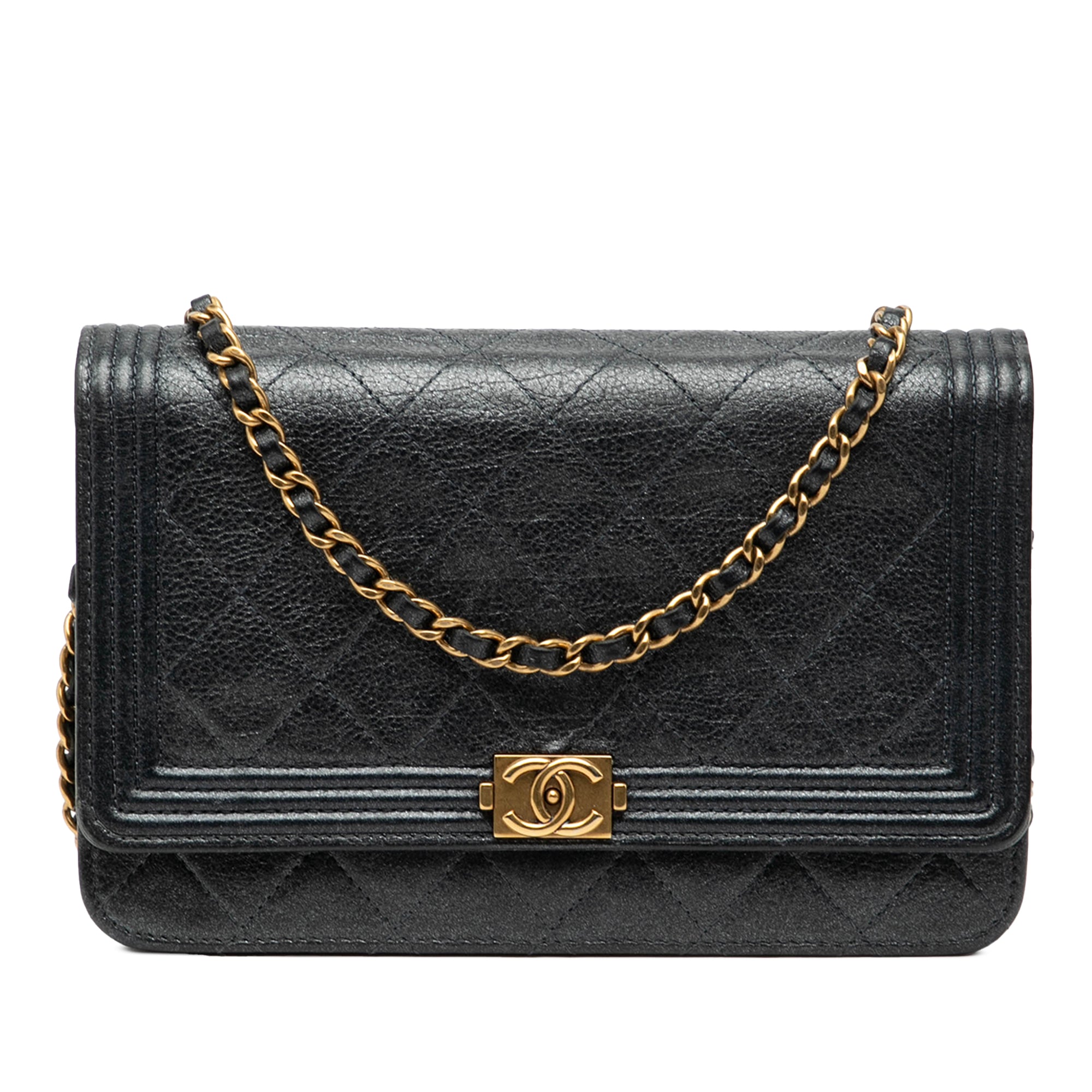 Chanel Quilted Calfskin Boy Wallet on Chain - image 1
