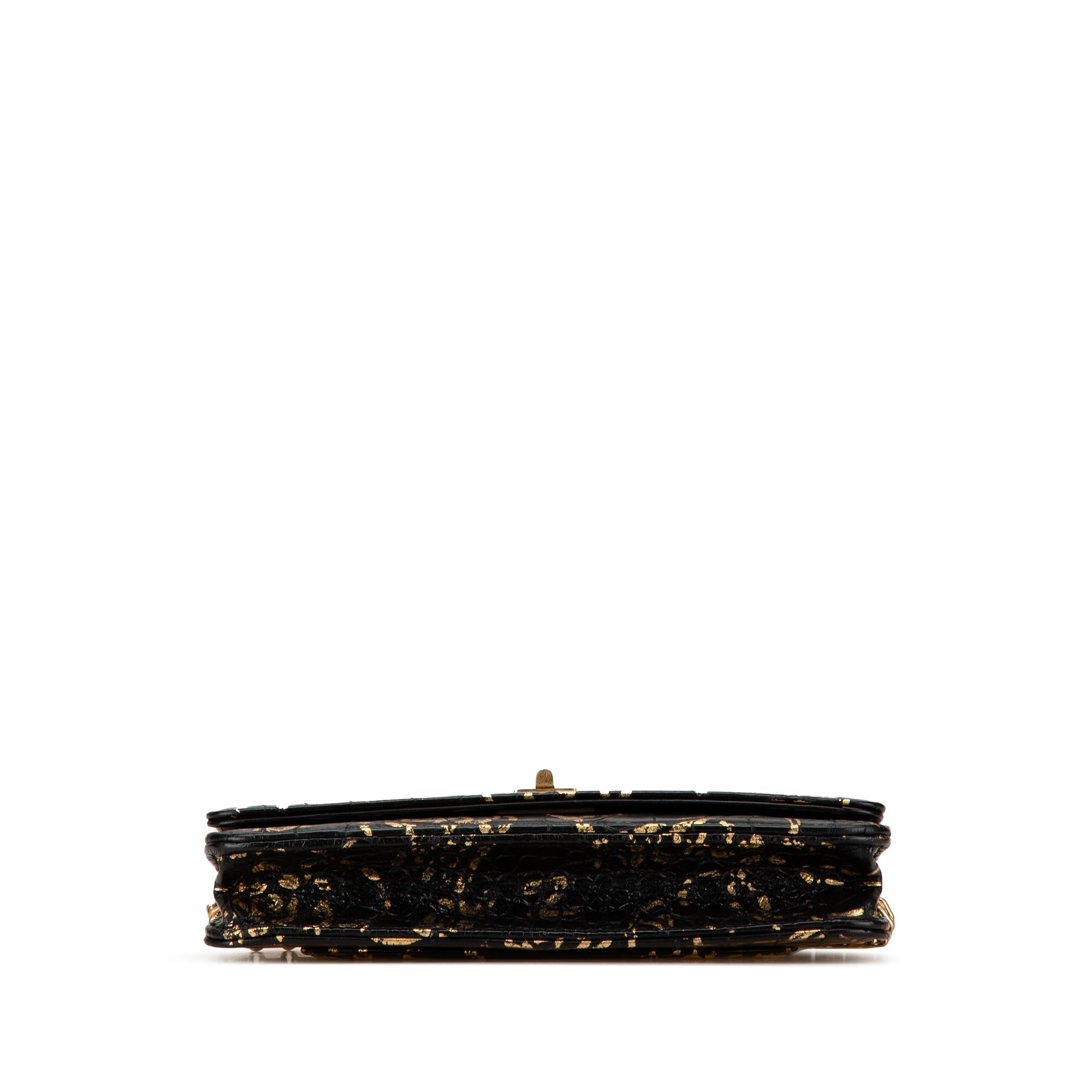Chanel Calfskin Crocodile Embossed Graffiti 2.55 Cocodile Reissue Wallet On Chain - image 3