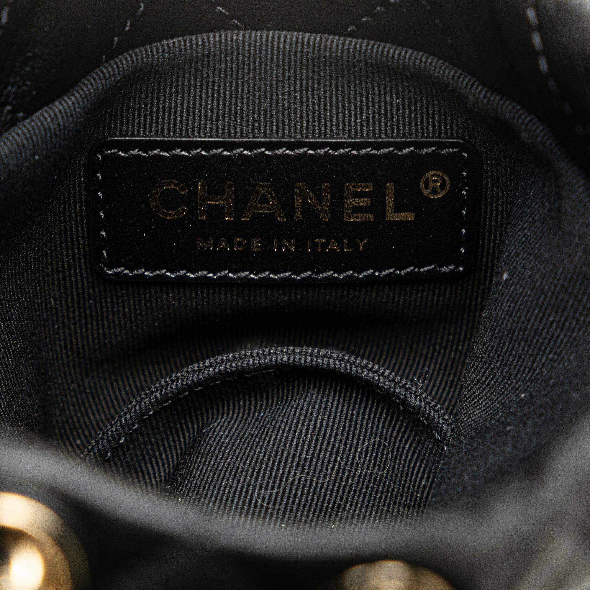 Chanel Mini Calfaskin About Pearls Drawstring Bucket Bag - image 5