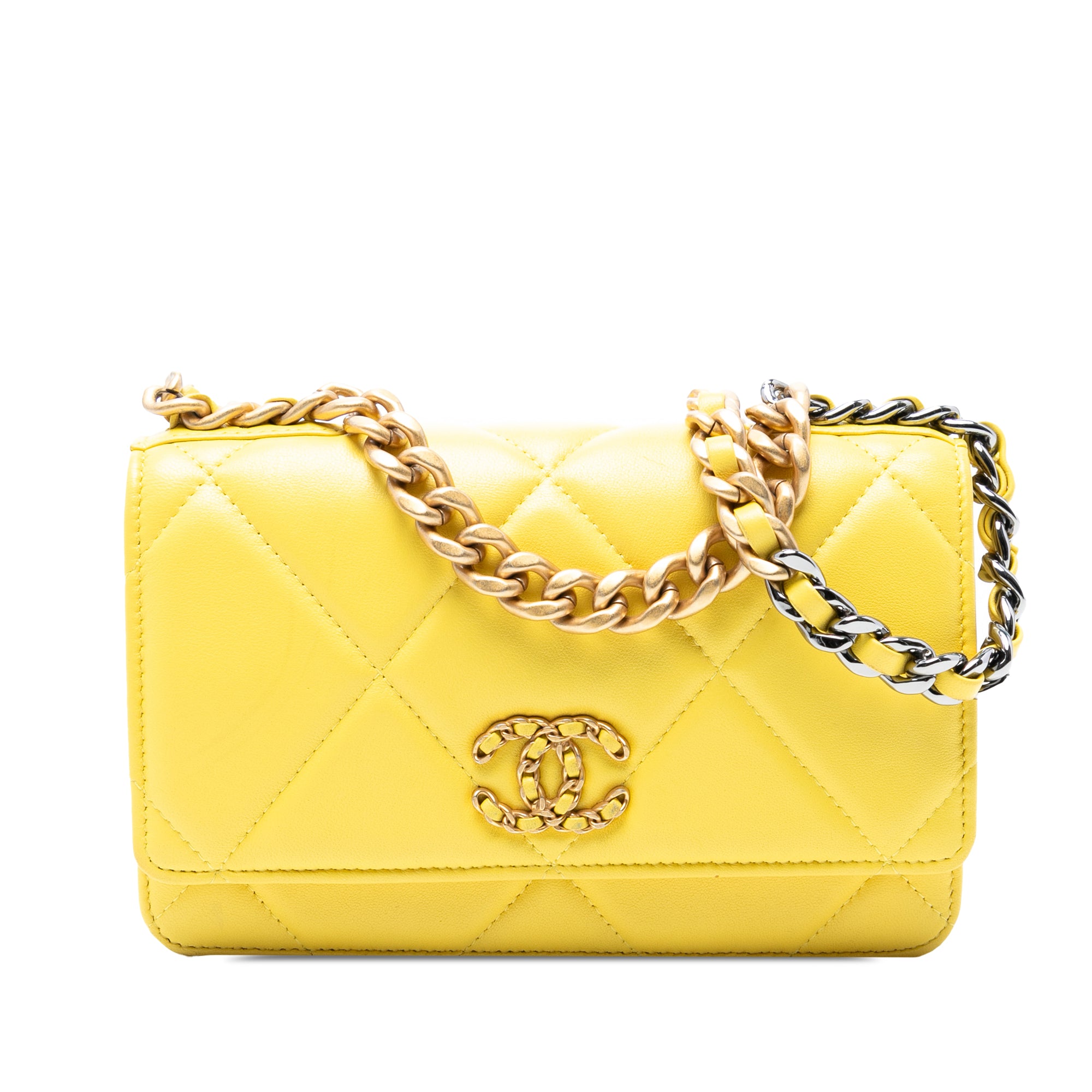 Chanel Quilted Lambskin 19 Wallet on Chain - image 1