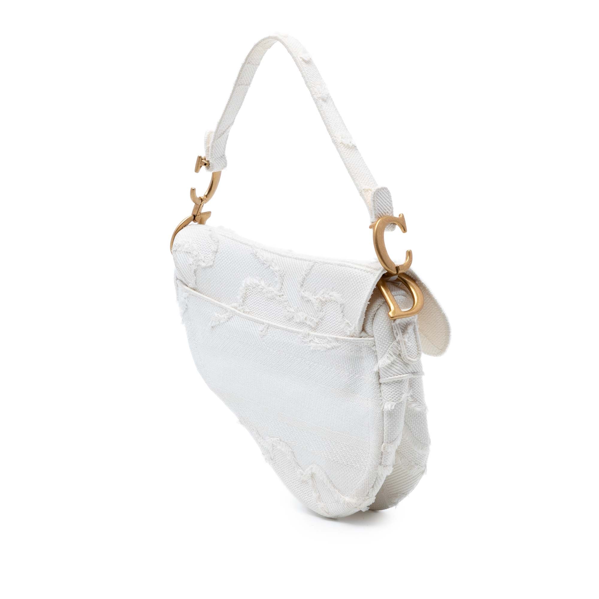 Dior Canvas Embroidered Camouflage Saddle Bag - image 2
