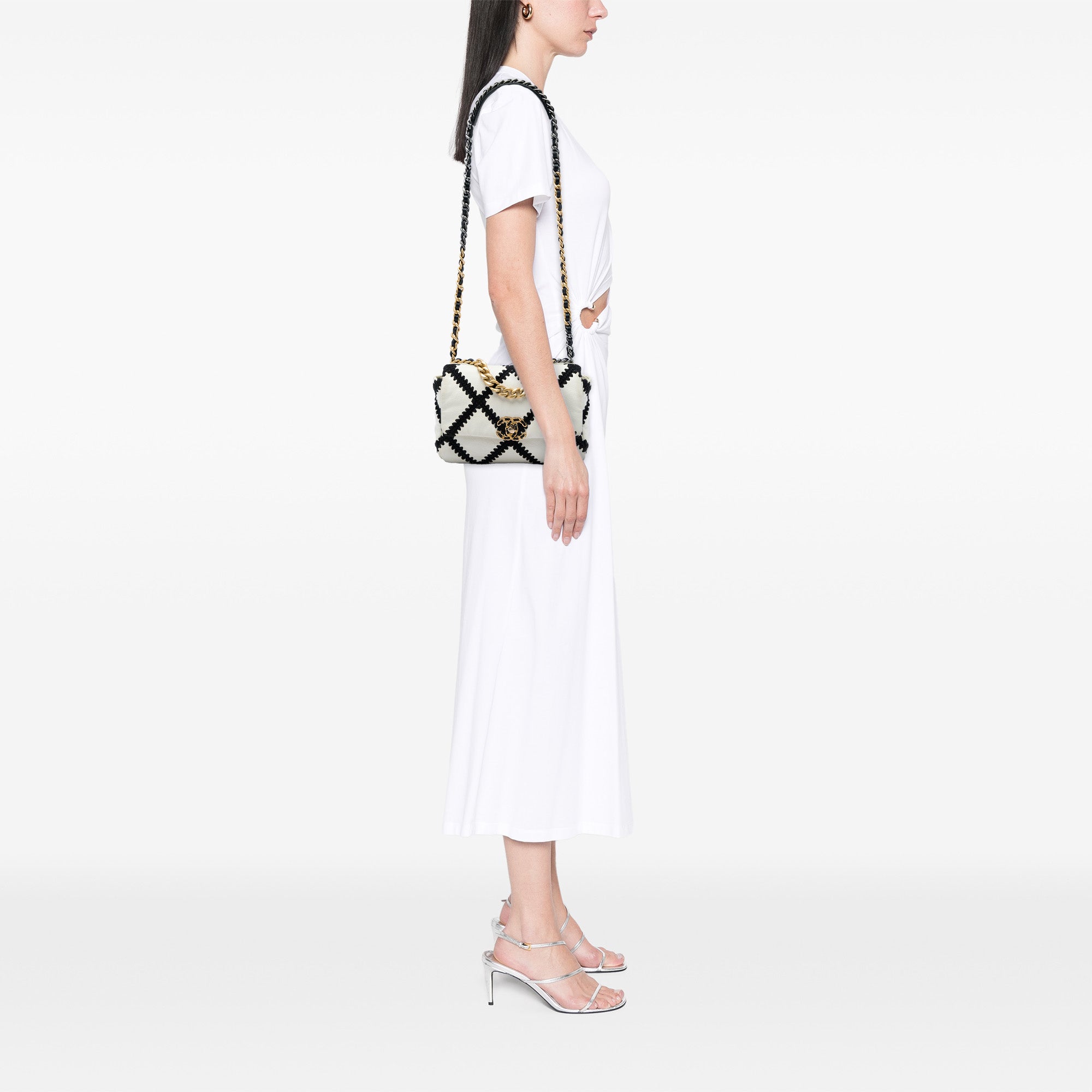 Chanel Medium Crochet Calfskin 19 Flap - image 5