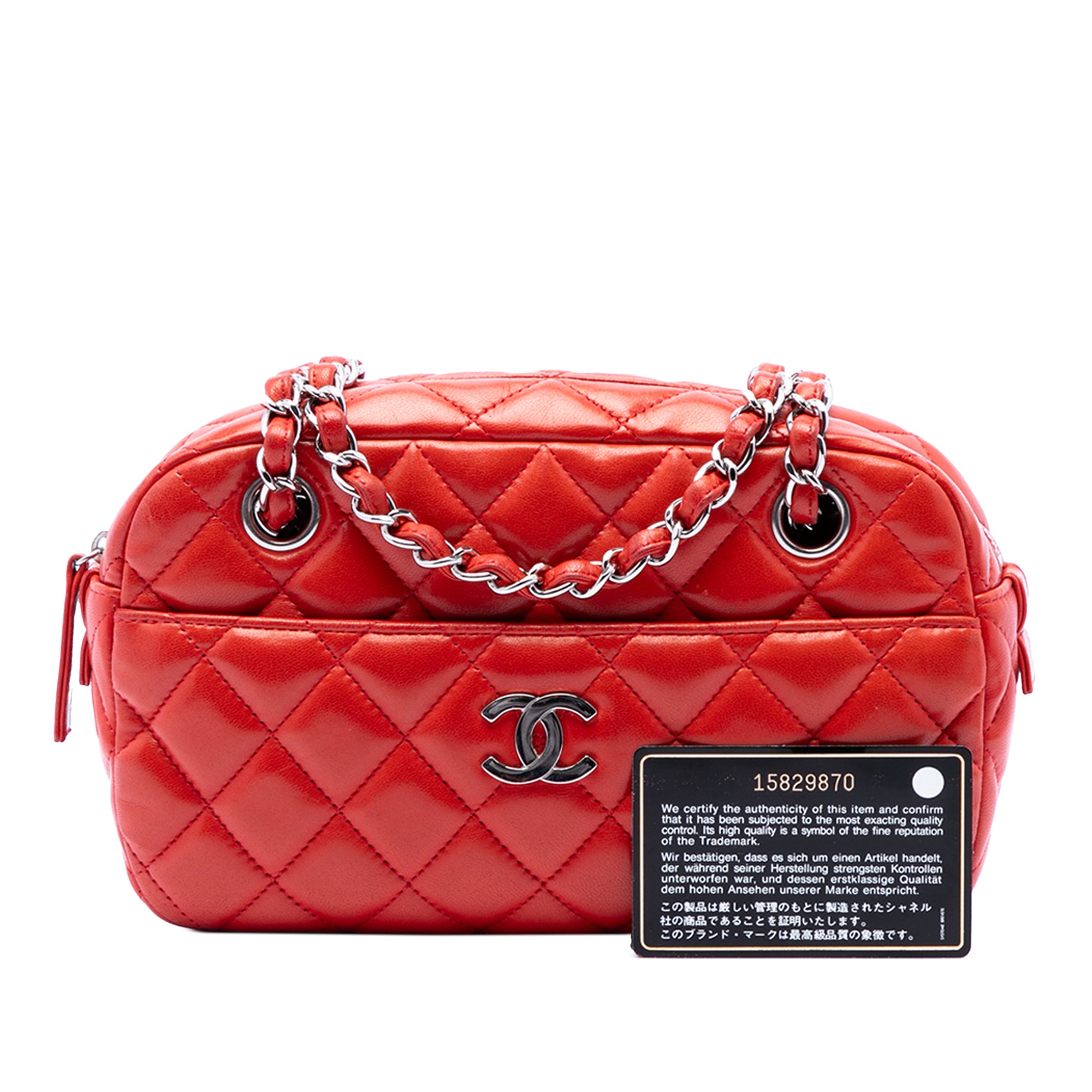 Chanel Quilted Lambskin Camera Bag - image 7