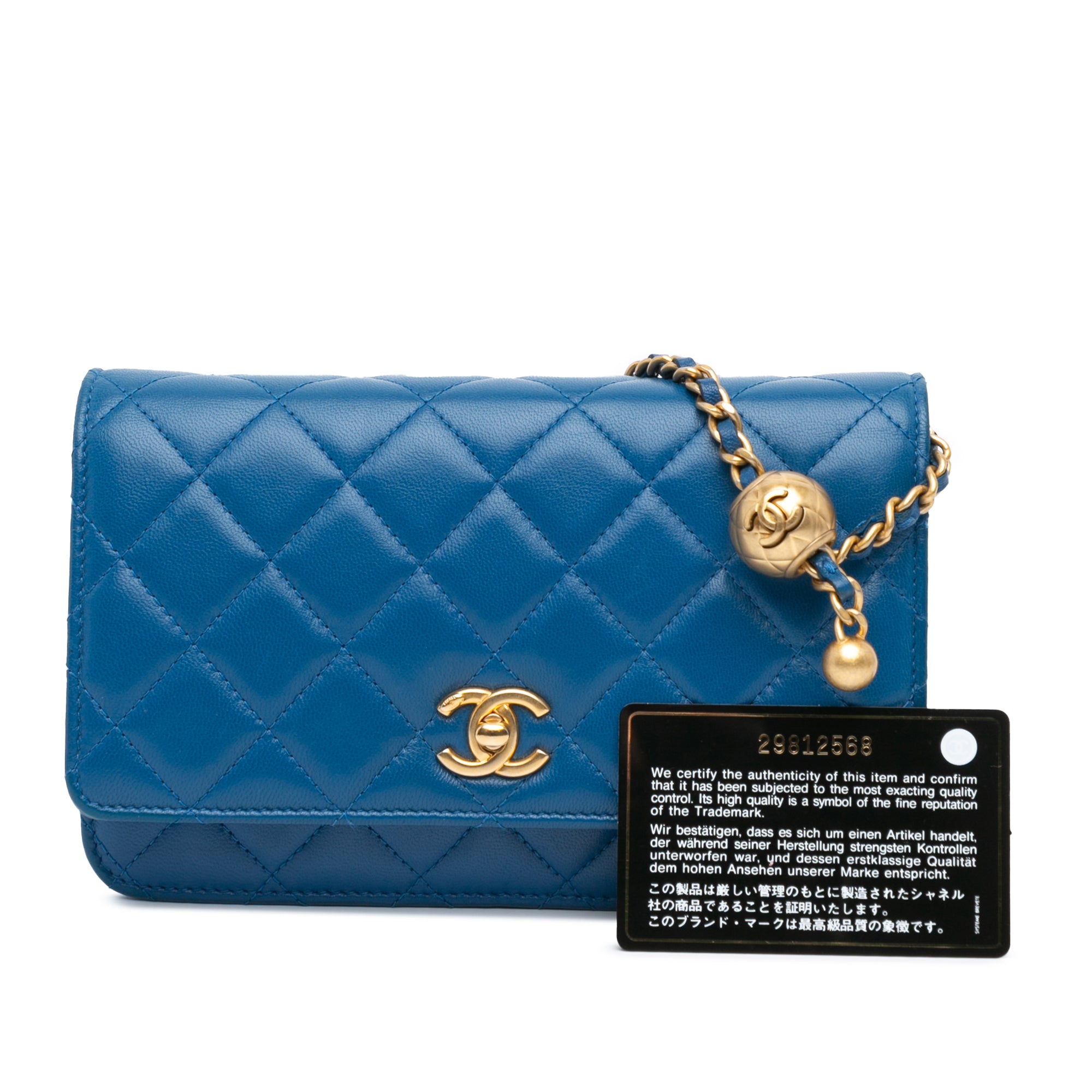 Chanel Lambskin Pearl Crush Wallet On Chain - image 10