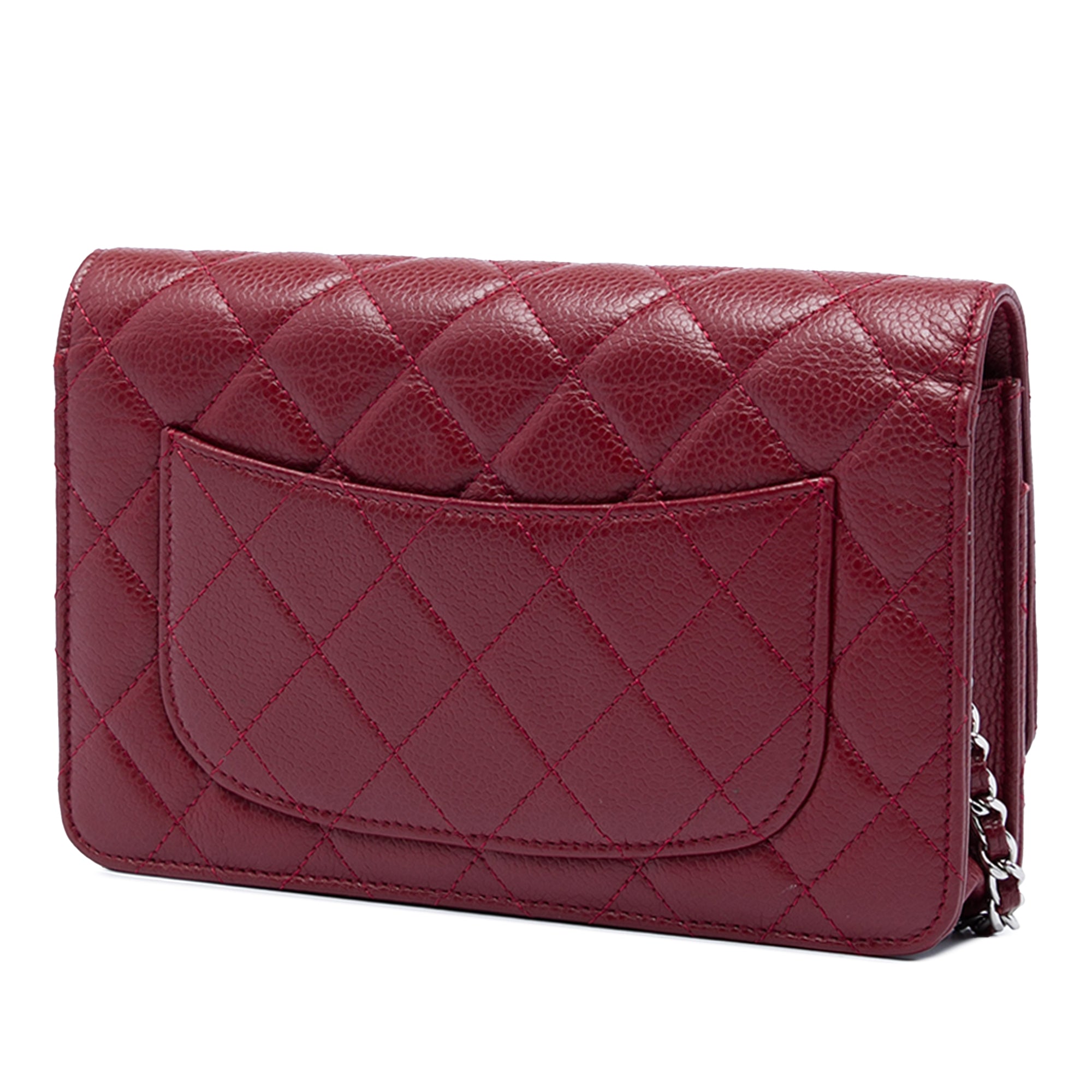 Chanel CC Quilted Caviar Wallet on Chain - image 2