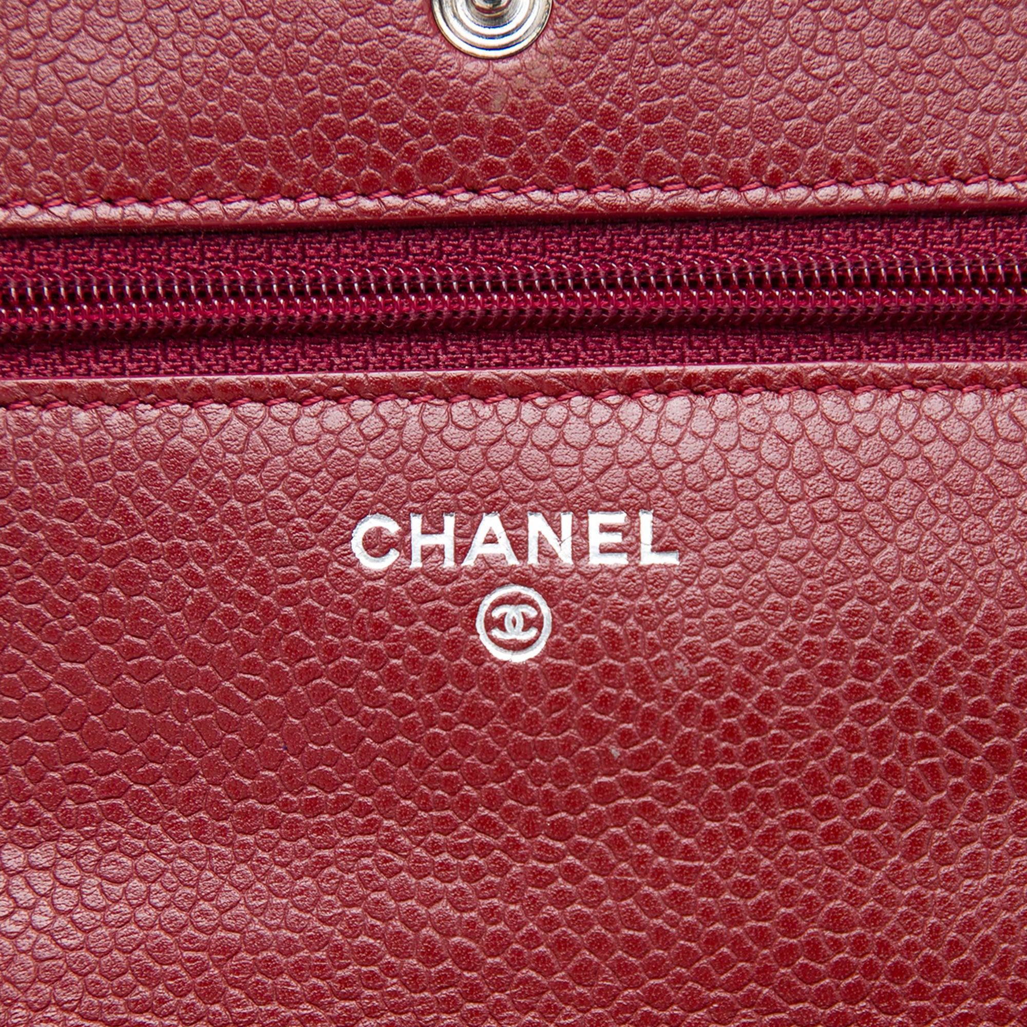 Chanel CC Quilted Caviar Wallet on Chain - image 5