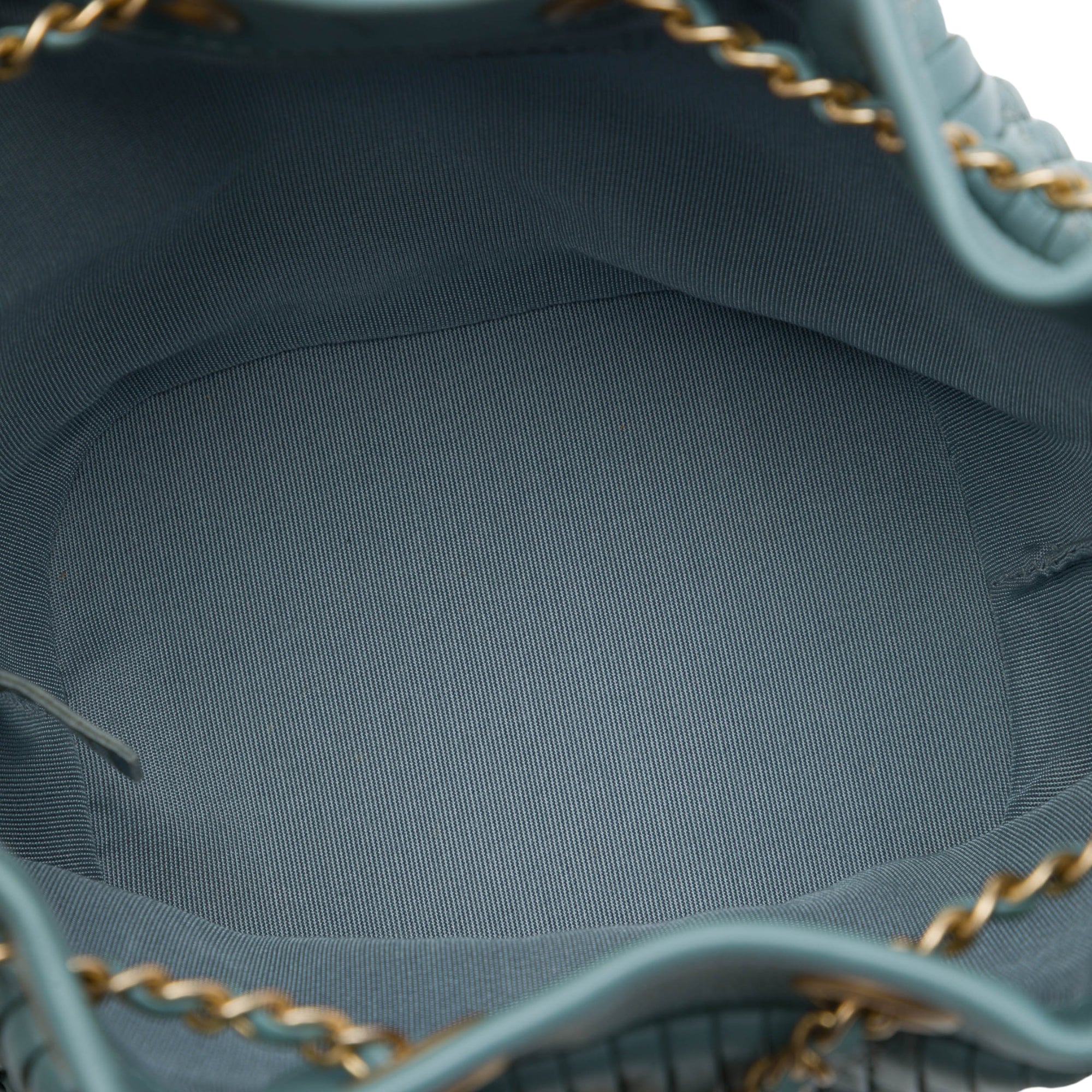 Chanel Small Crumpled Calfskin Coco Pleats Drawstring Bucket Bag - image 4