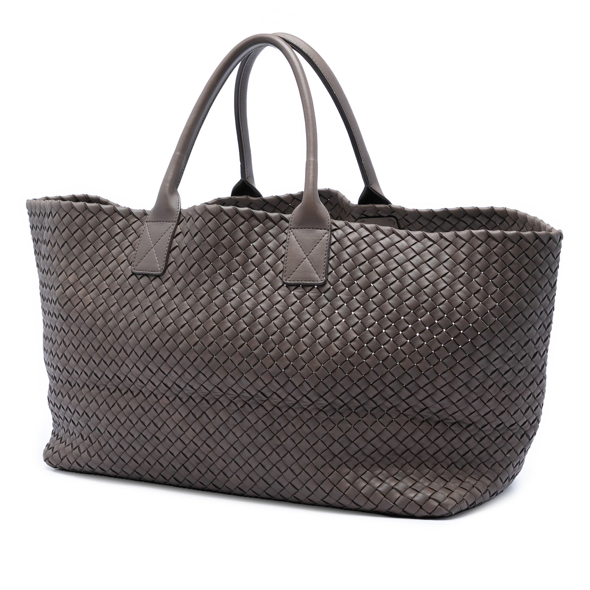 Bottega Veneta Large Lambskin Intreccio Cabat Tote - image 2