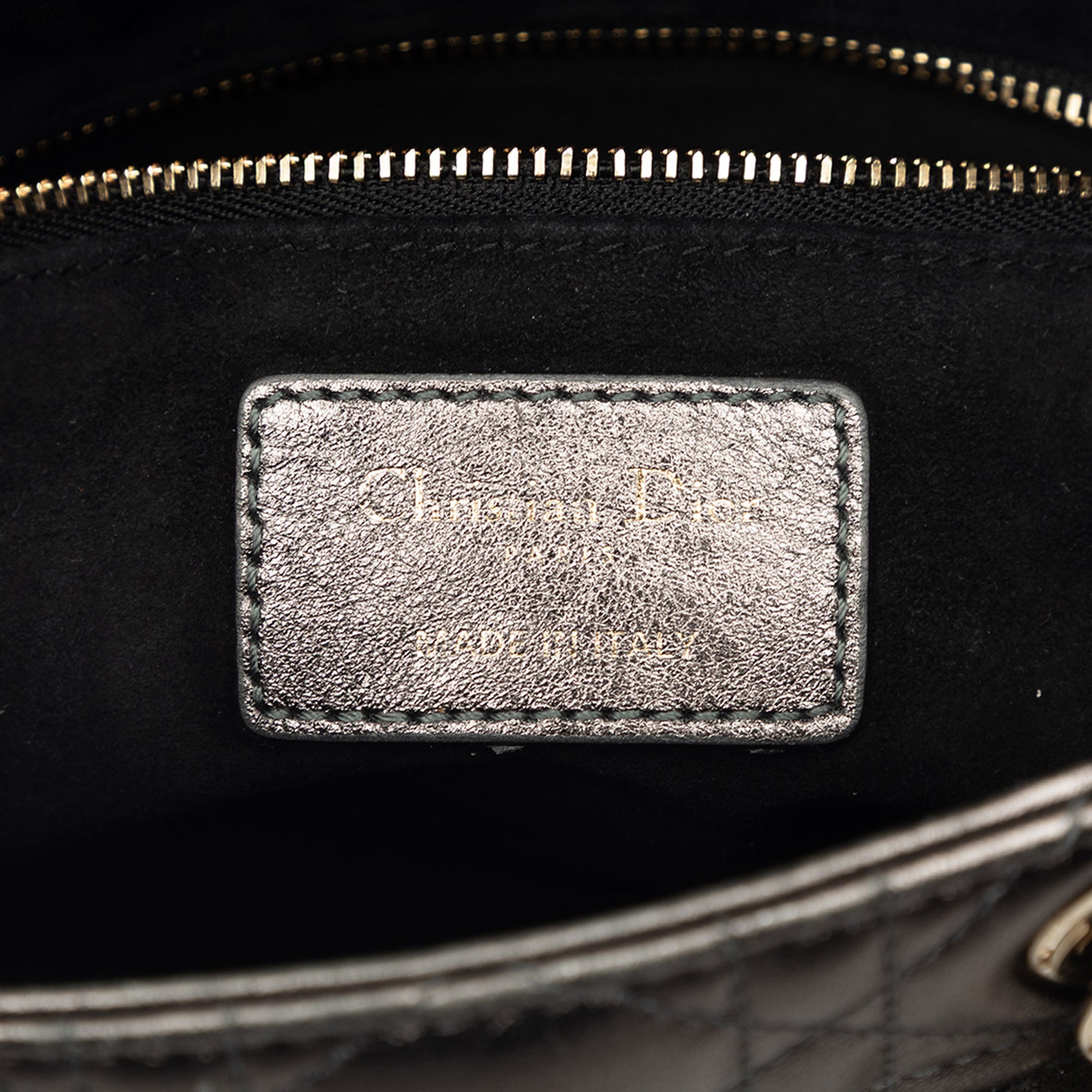 Dior Small Metallic Lambskin Cannage My ABCDior Lady Dior - image 5