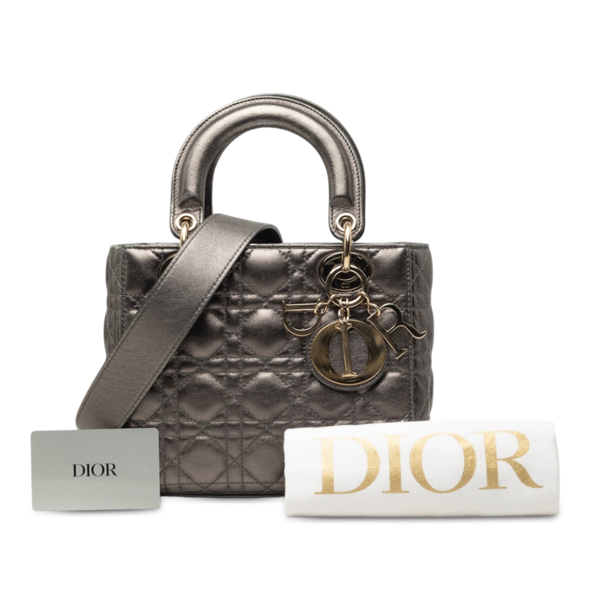 Dior Small Metallic Lambskin Cannage My ABCDior Lady Dior - image 9