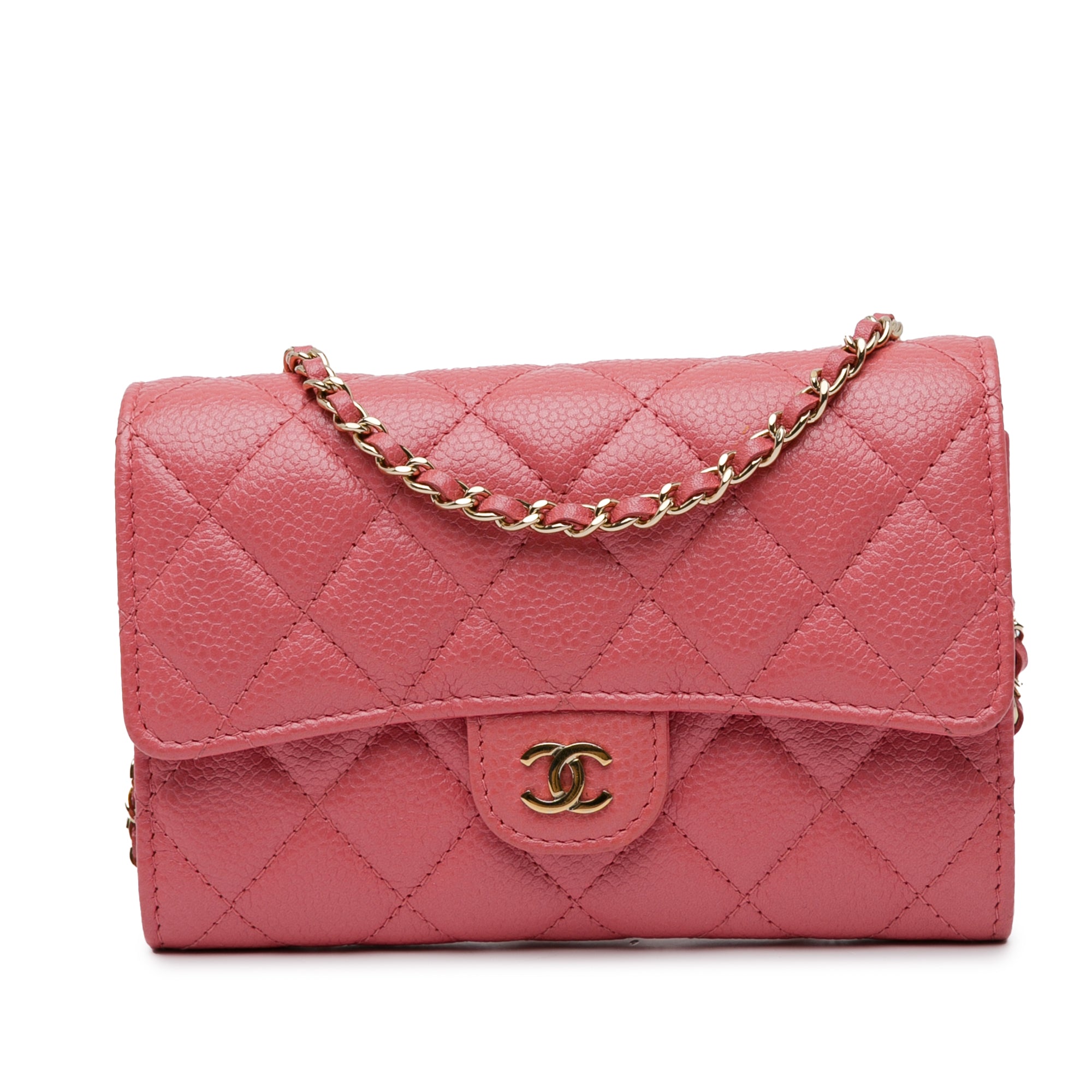 Chanel Mini Classic Caviar Flap Wallet on Chain - image 1