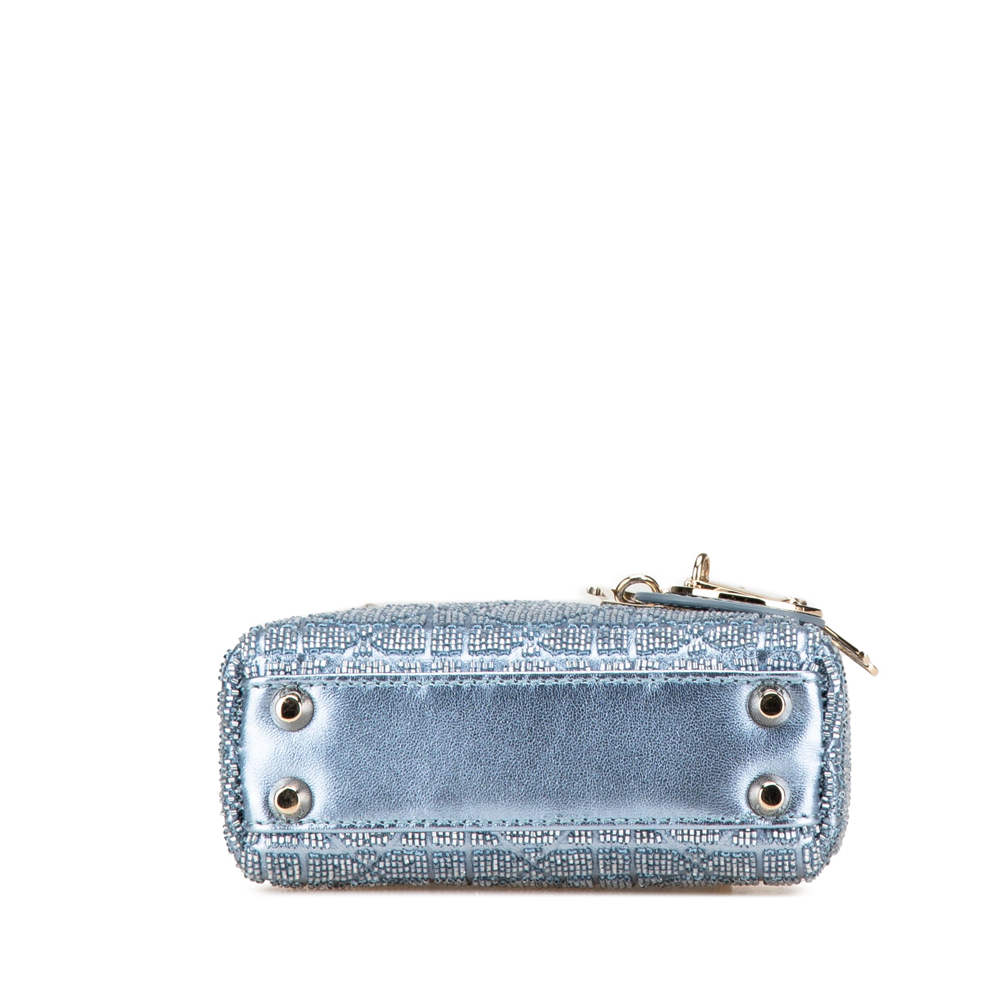 Dior Micro Metallic Calfskin Cannage Beaded Lady Dior - image 3