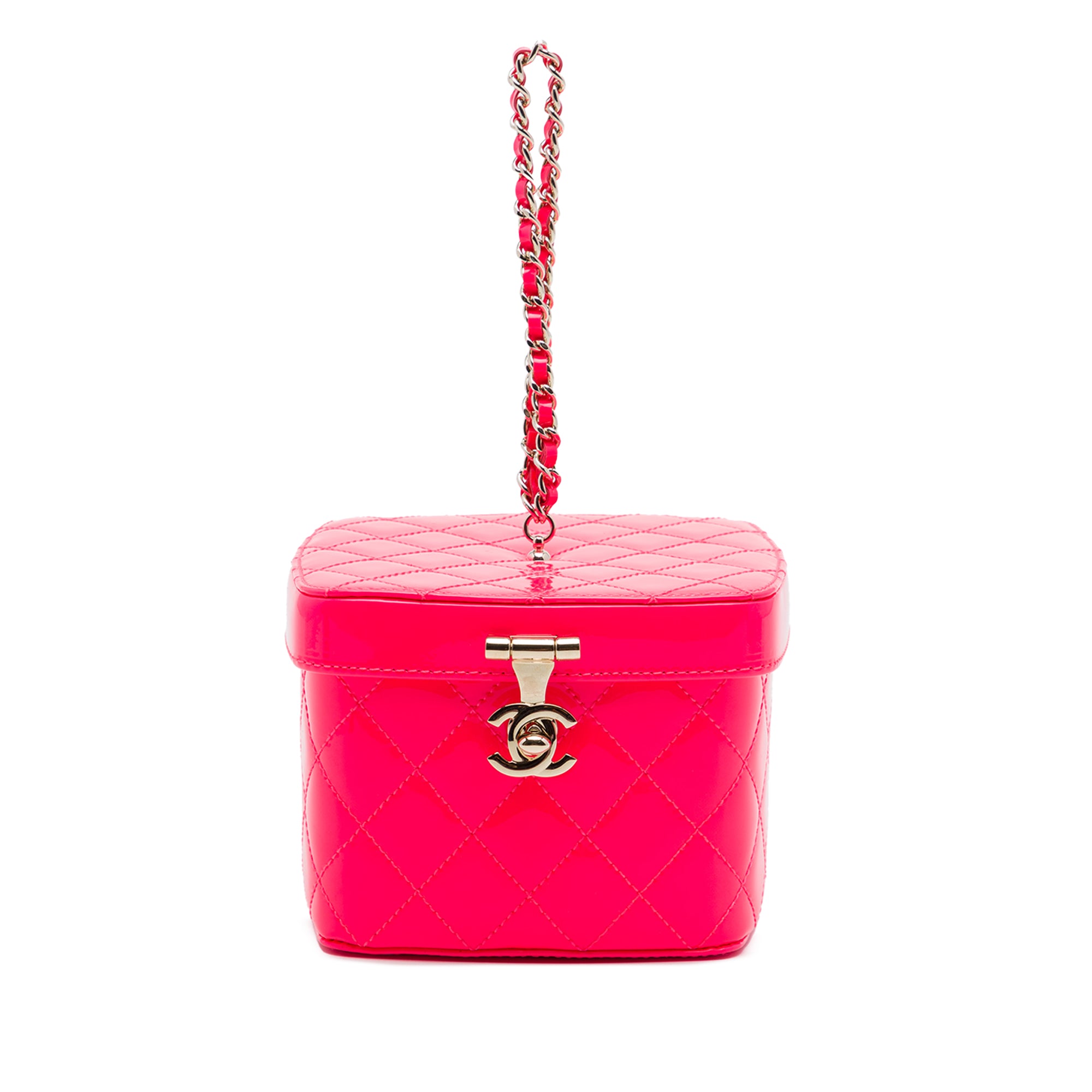 Chanel Mini CC Quilted Patent Vanity Bag - image 1