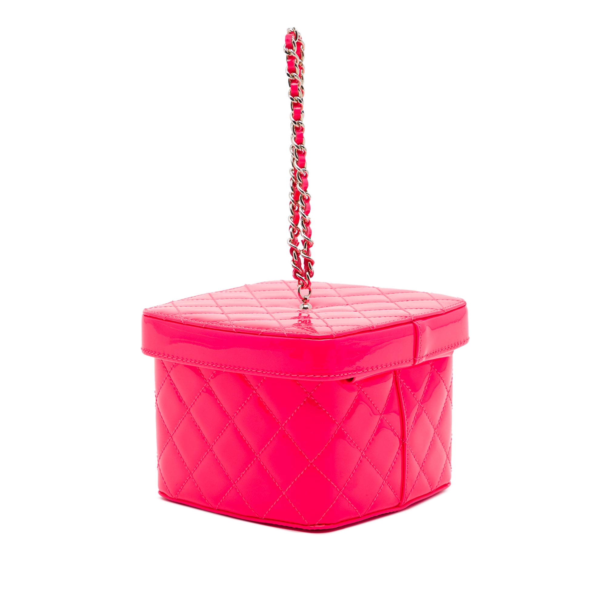 Chanel Mini CC Quilted Patent Vanity Bag - image 2
