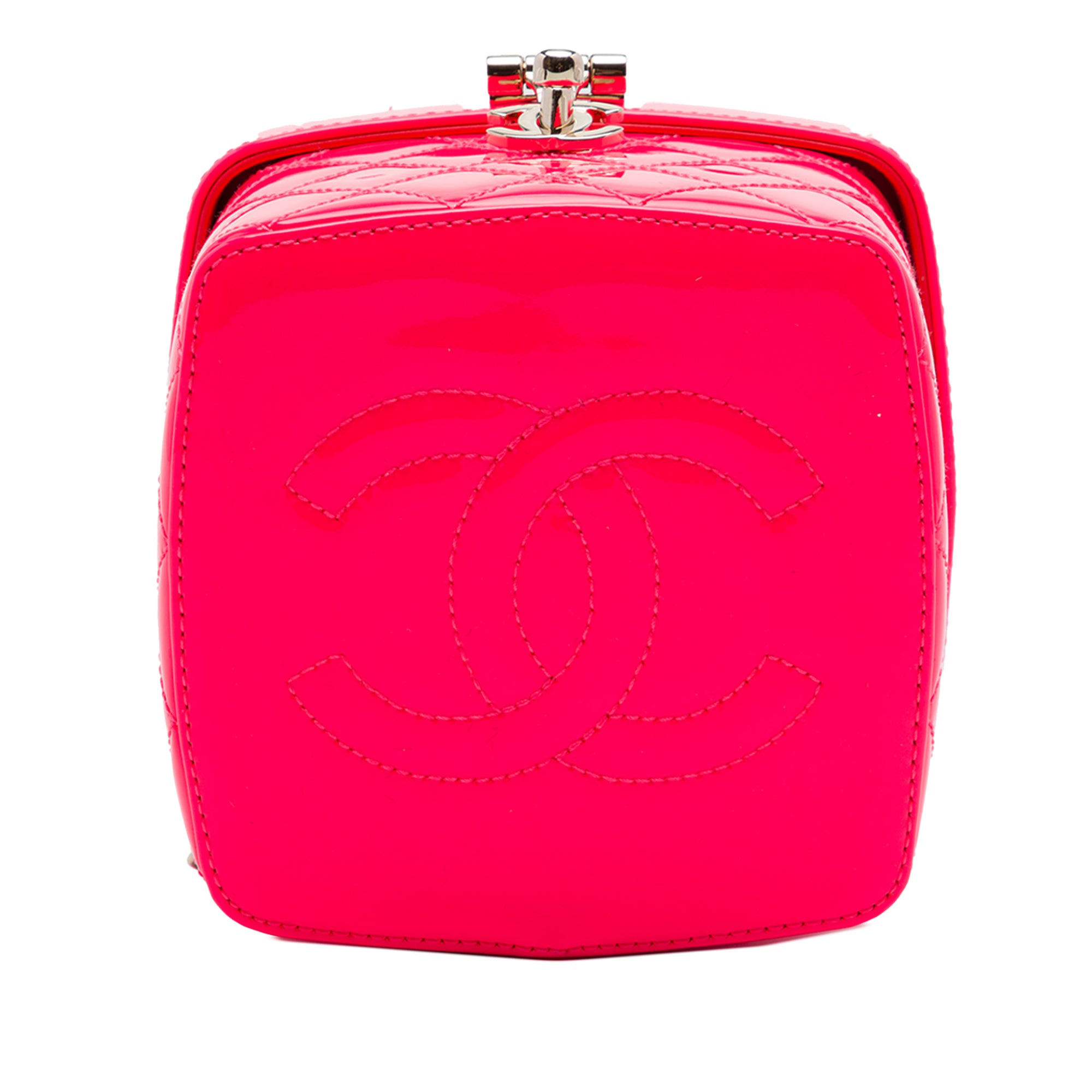 Chanel Mini CC Quilted Patent Vanity Bag - image 3