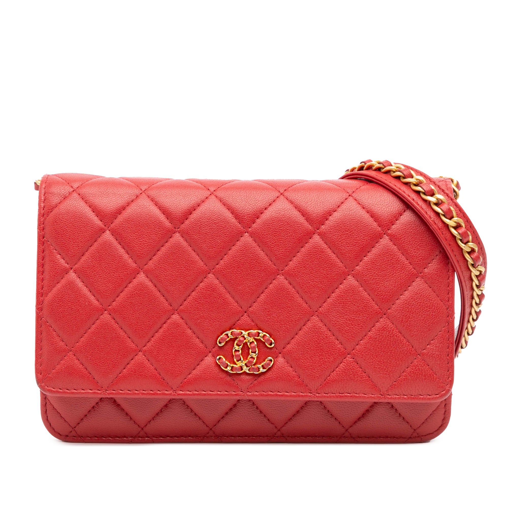 Chanel Quilted Lambskin 19 Wallet on Chain - image 1