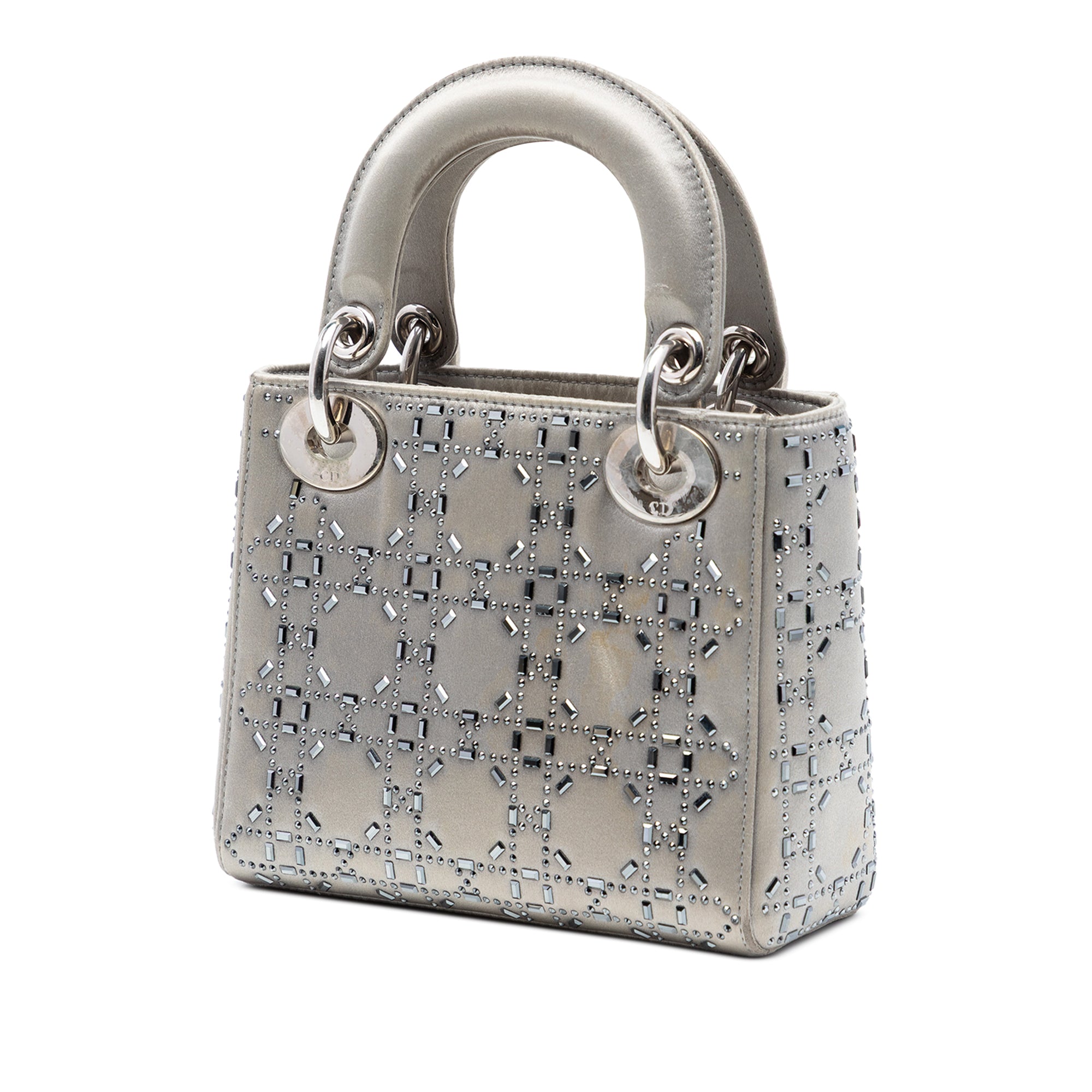 Dior Mini Satin Cannage Crystal Embellished Lady Dior - image 2