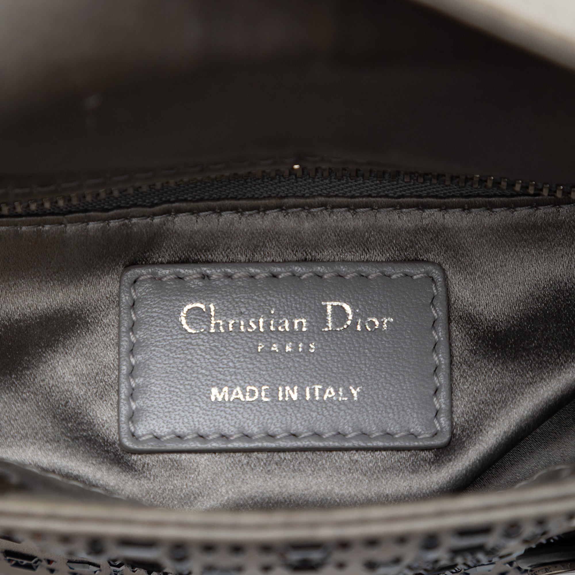 Dior Mini Satin Cannage Crystal Embellished Lady Dior - image 5