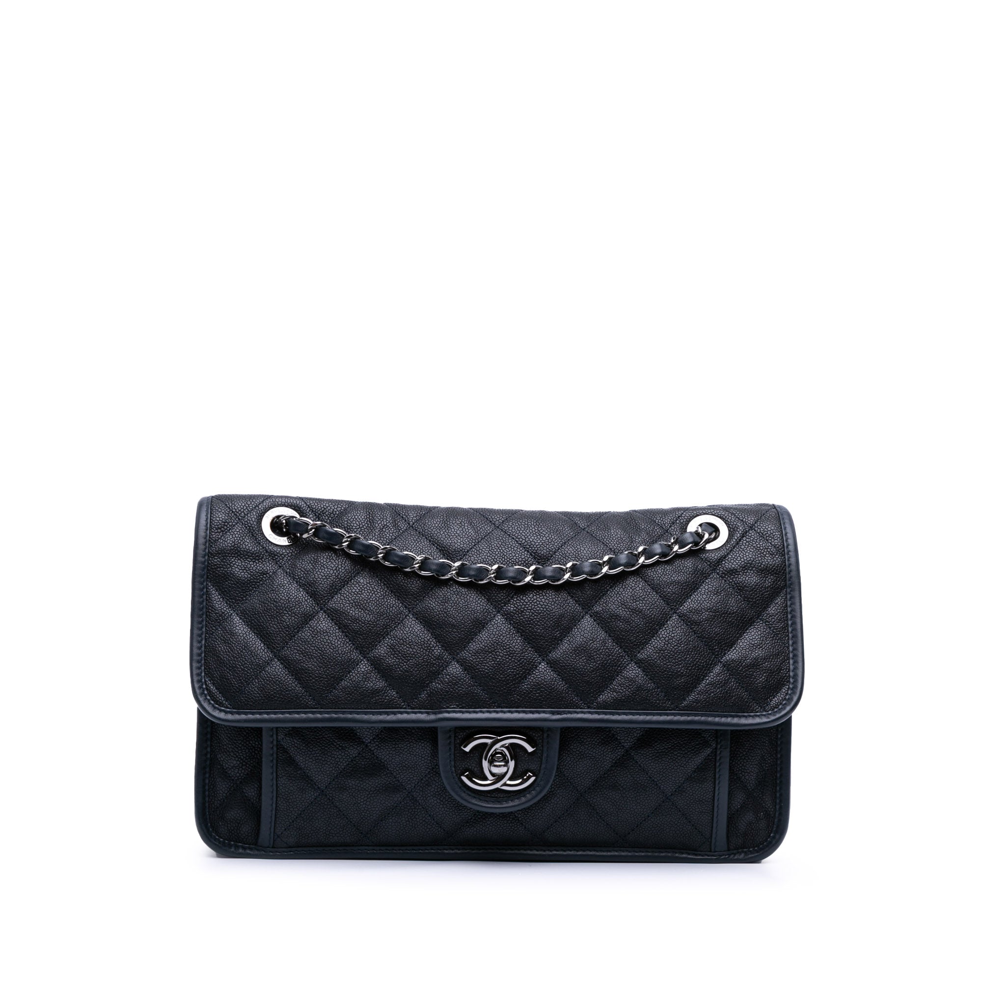 Chanel Medium Quilted Calfskin French Riviera Flap - image 1