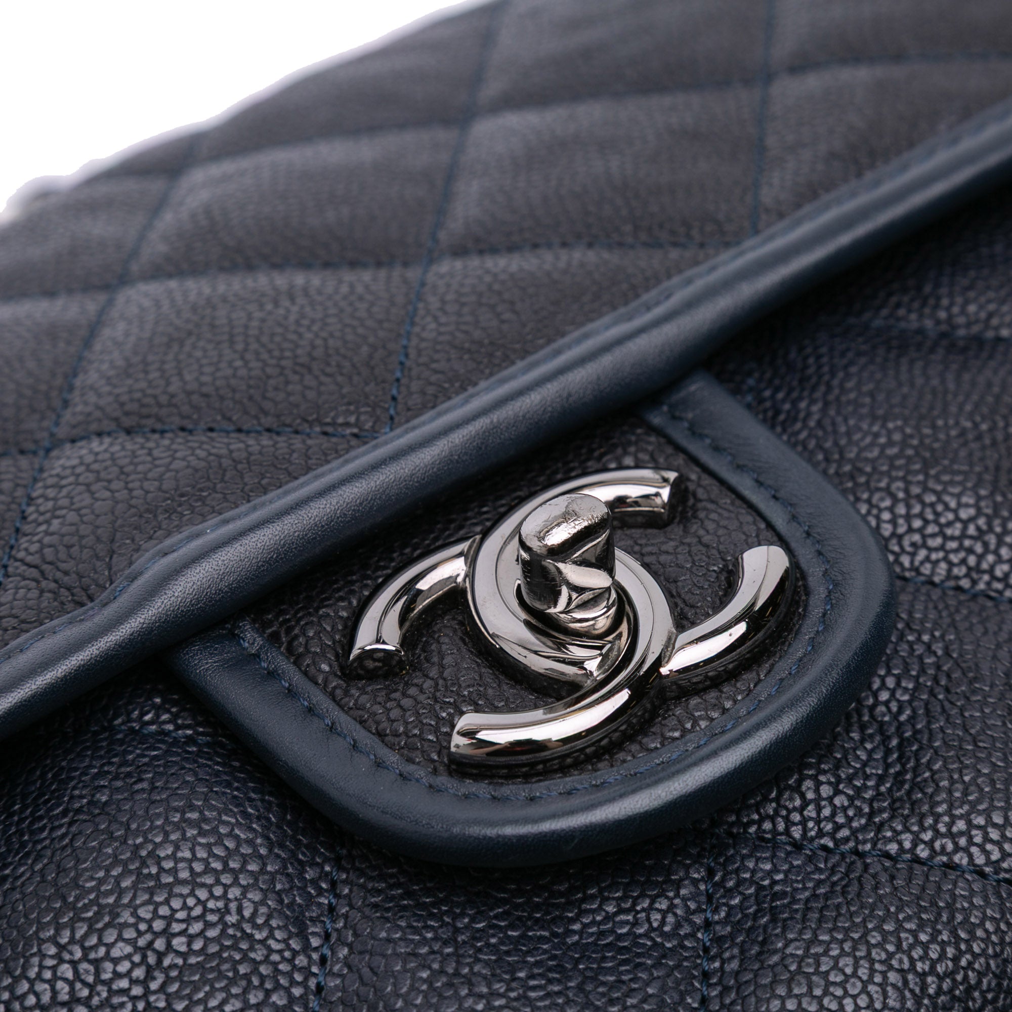 Chanel Medium Quilted Calfskin French Riviera Flap - image 7