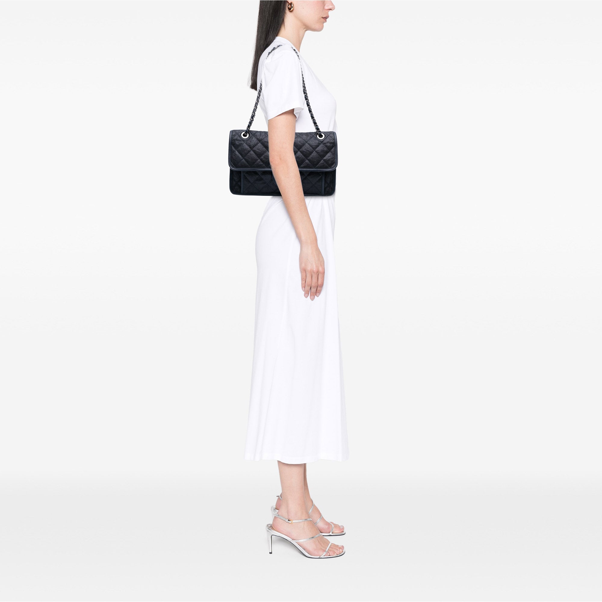 Chanel Medium Quilted Calfskin French Riviera Flap - image 8